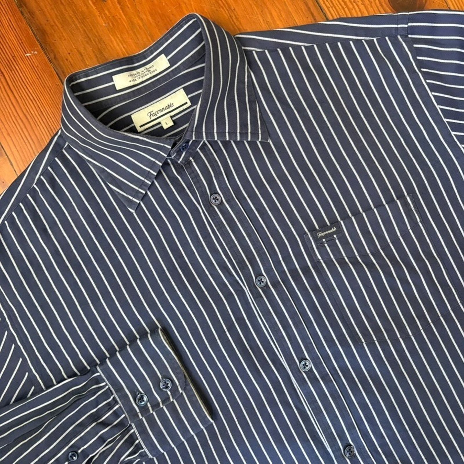 Faconnable Faconnable Shirt Men's Size L Button Down Long Sleeve Size US L / EU 52-54 / 3 - 1 Thumbnail