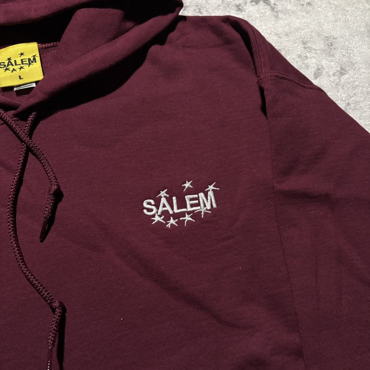S4LEM Salem Midwest Embroidered Logo Hoodie Maroon | Size L Size US L / EU 52-54 / 3 - 2 Thumbnail