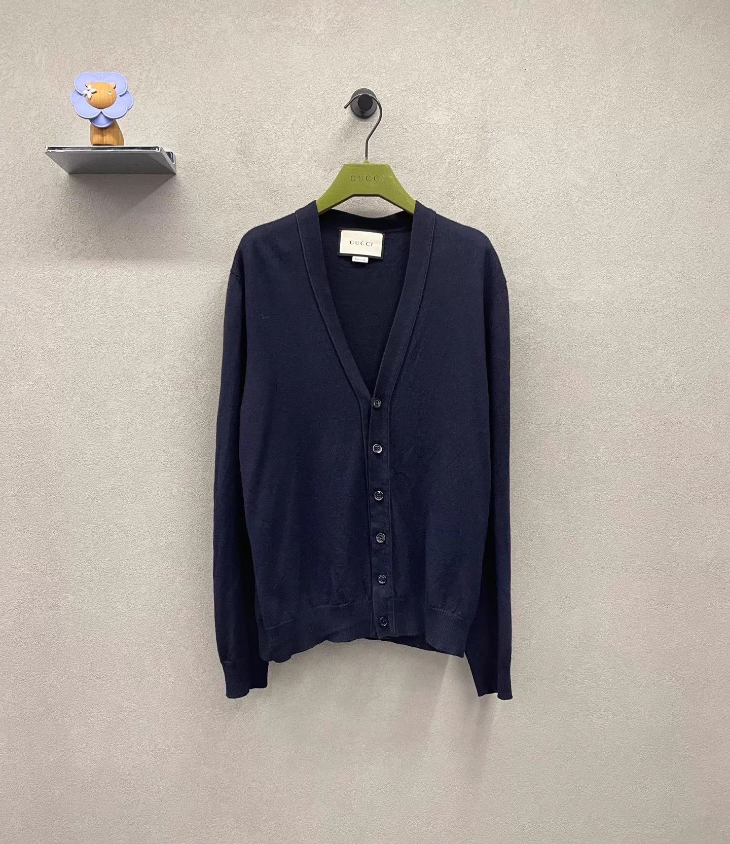 Gucci Gucci Navy Blue V - Neck Cardigan XXL Size US XXL / EU 58 / 5 - 1 Thumbnail