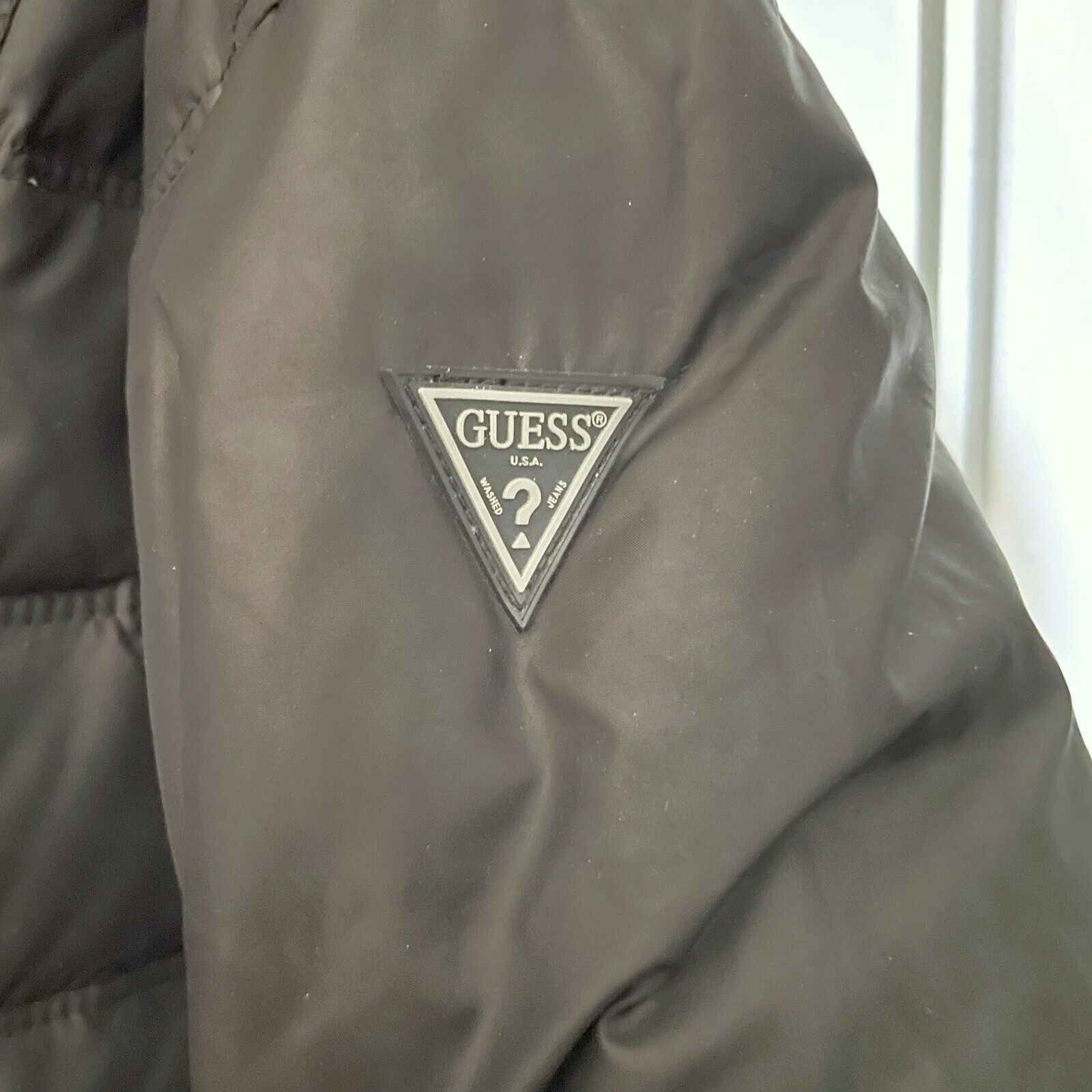 Guess Guess Jacket Womens Large Black Quilted Puffer Down Coat Size L / US 10 / IT 46 - 3 Thumbnail