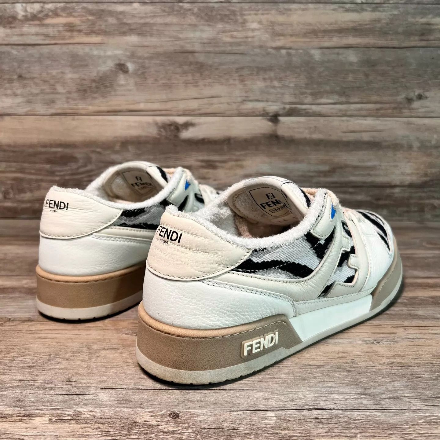 Fendi Fendi Match Tiger B/W/B Sneakers US8/EU42 95New Size US 9 / EU 42 - 3 Thumbnail