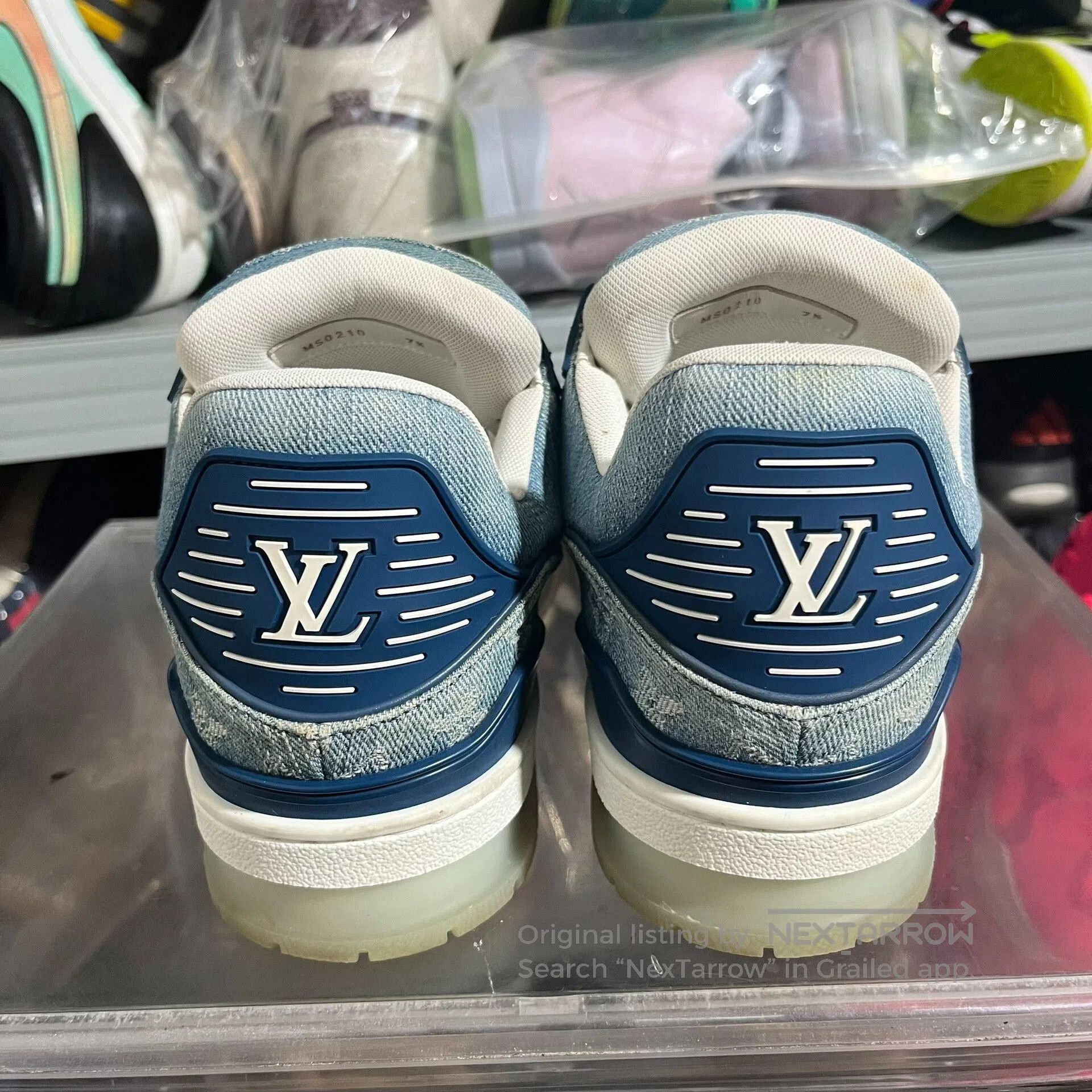 Louis Vuitton Louis Vuitton Trainer Blue Denim Low. Size US 8.5 / EU 41-42 - 3 Thumbnail
