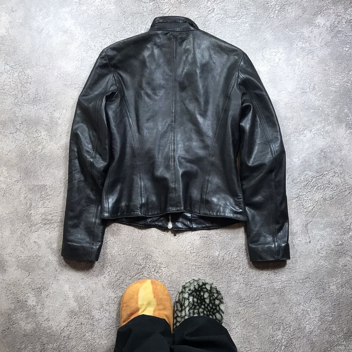 Vintage Vintage 90s Y2K Black Moto Jacket Streetwear Punk Relaxed L Size L / US 10 / IT 46 - 6 Thumbnail