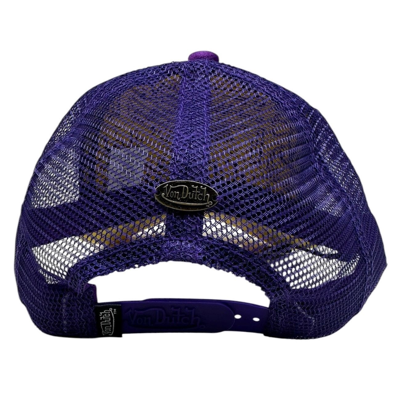 Von Dutch Von Dutch Trucker Hat Purple & Yellow Velvet Snapback Cap Size ONE SIZE - 3 Thumbnail