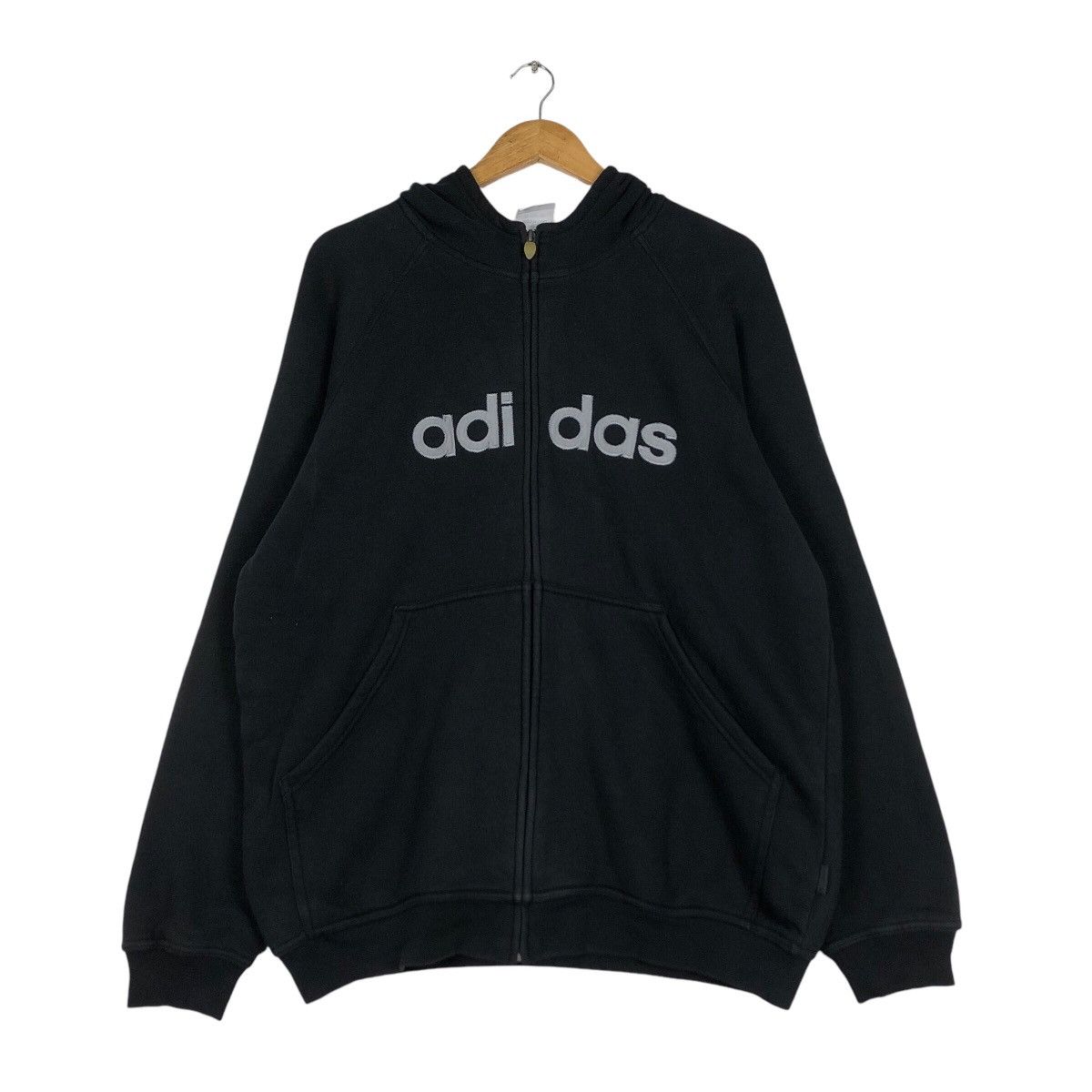 Adidas × Japanese Brand Adidas Spell Out Vintage Sweatshirt Hoodie Large Size US L / EU 52-54 / 3 - 10 Thumbnail