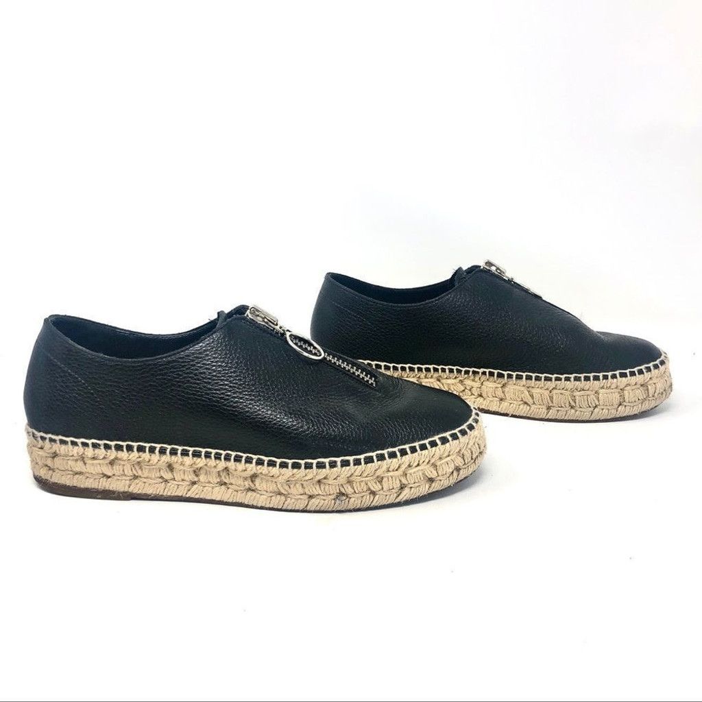 Alexander Wang Alexander Wang Devon Zip Up Black Leather Espadrilles 38 Size US 8 / IT 38 - 4 Thumbnail