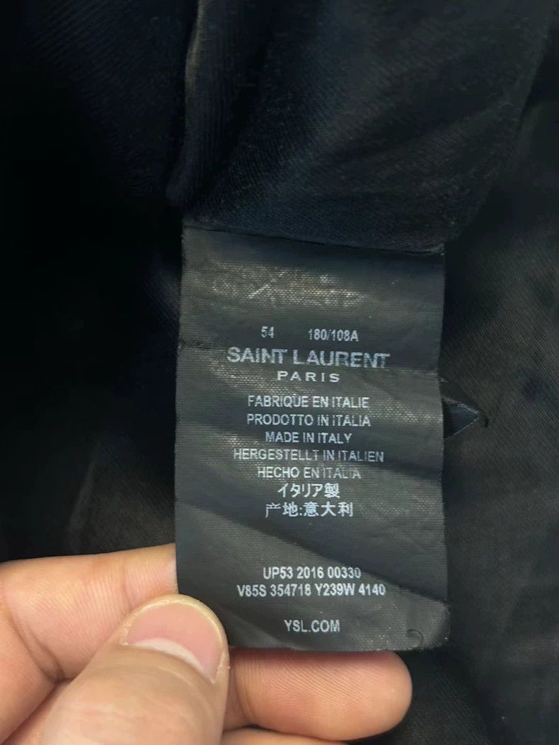 Saint Laurent Paris Saint Laurent Navy Blue Baseball Jacket-2507 Size US L / EU 52-54 / 3 - 7 Thumbnail