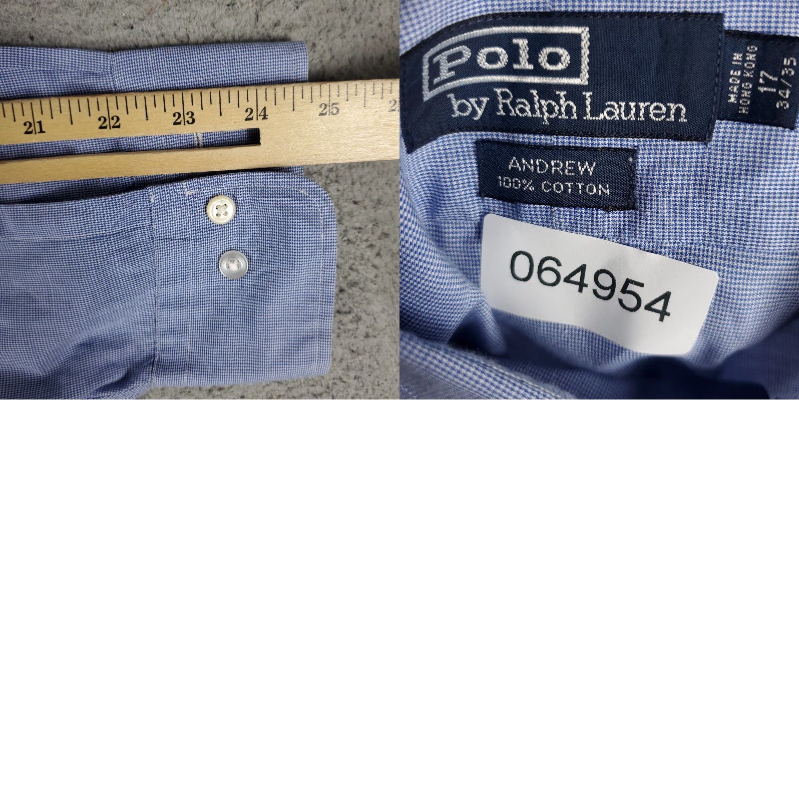 Ralph Lauren Ralph Lauren Shirt Mens Size 17 Blue Dress Shirt Button Down Collared Long Sleeve 17 In Navy Blue American Classic Modern Vintage No Size 46R - 8 Thumbnail