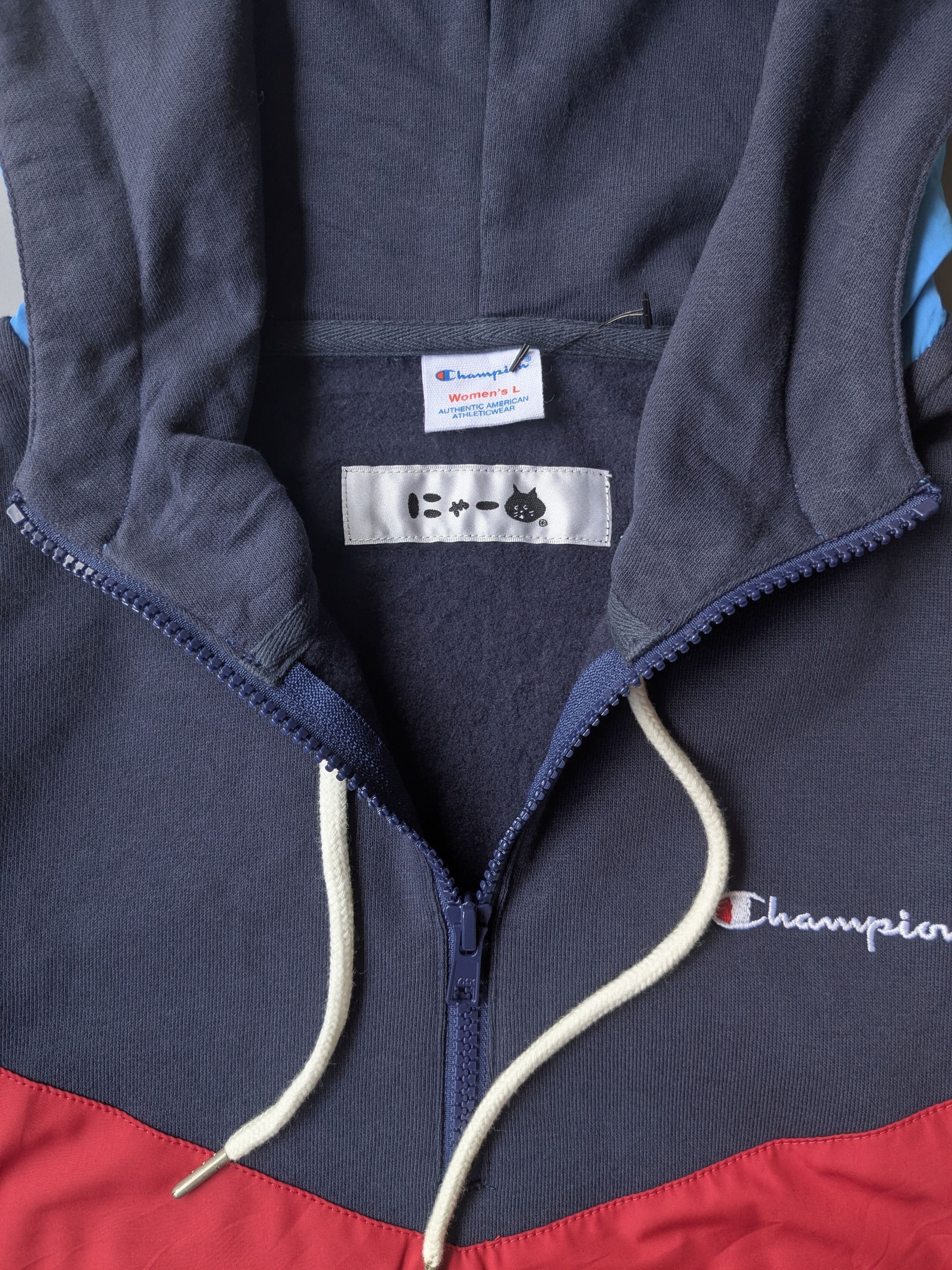 Champion × Ne-Net Champion X Ne-net Issey Miyake pullover hoodie multicolor Size L / US 10 / IT 46 - 4 Thumbnail