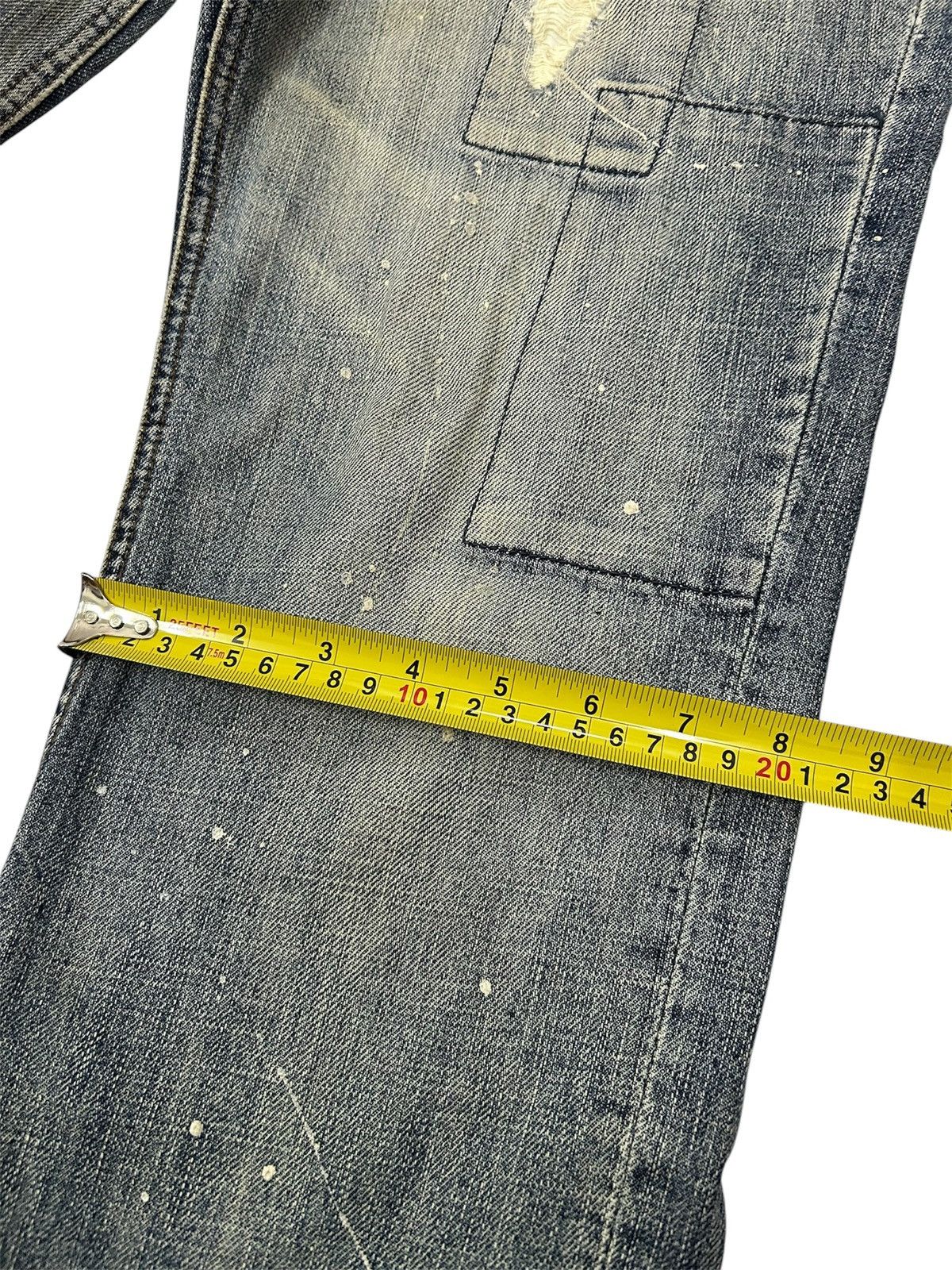 Japanese Brand Vintage Japanese Shuca Distressed Paint Splatter Jeans Size US 33 - 16 Thumbnail