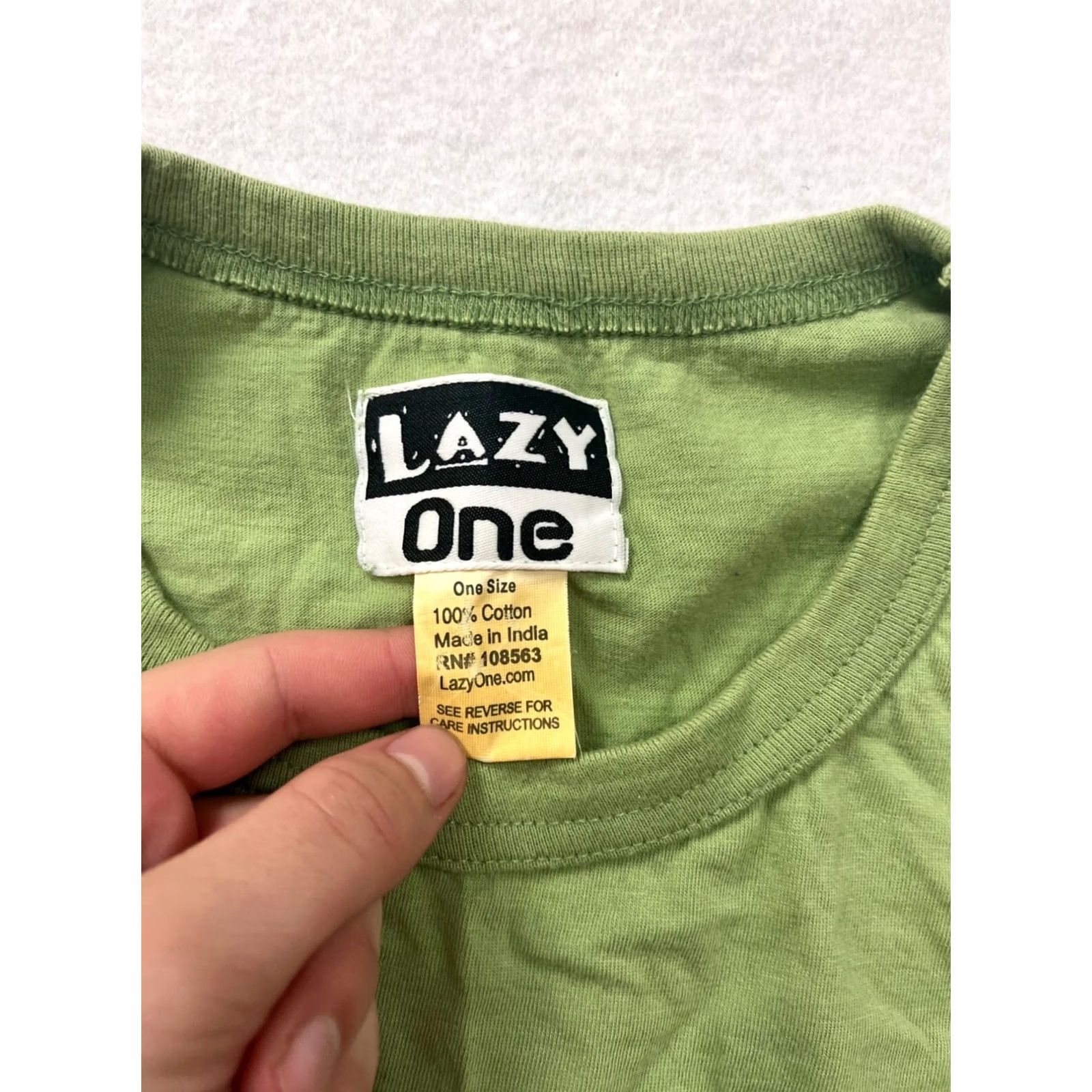 Vintage VINTAGE Lazy One Nightgown Womens OS Green Bearly Awake Graphic Nightgown 8166 Free Next Day Shipping Size ONE SIZE - 3 Thumbnail