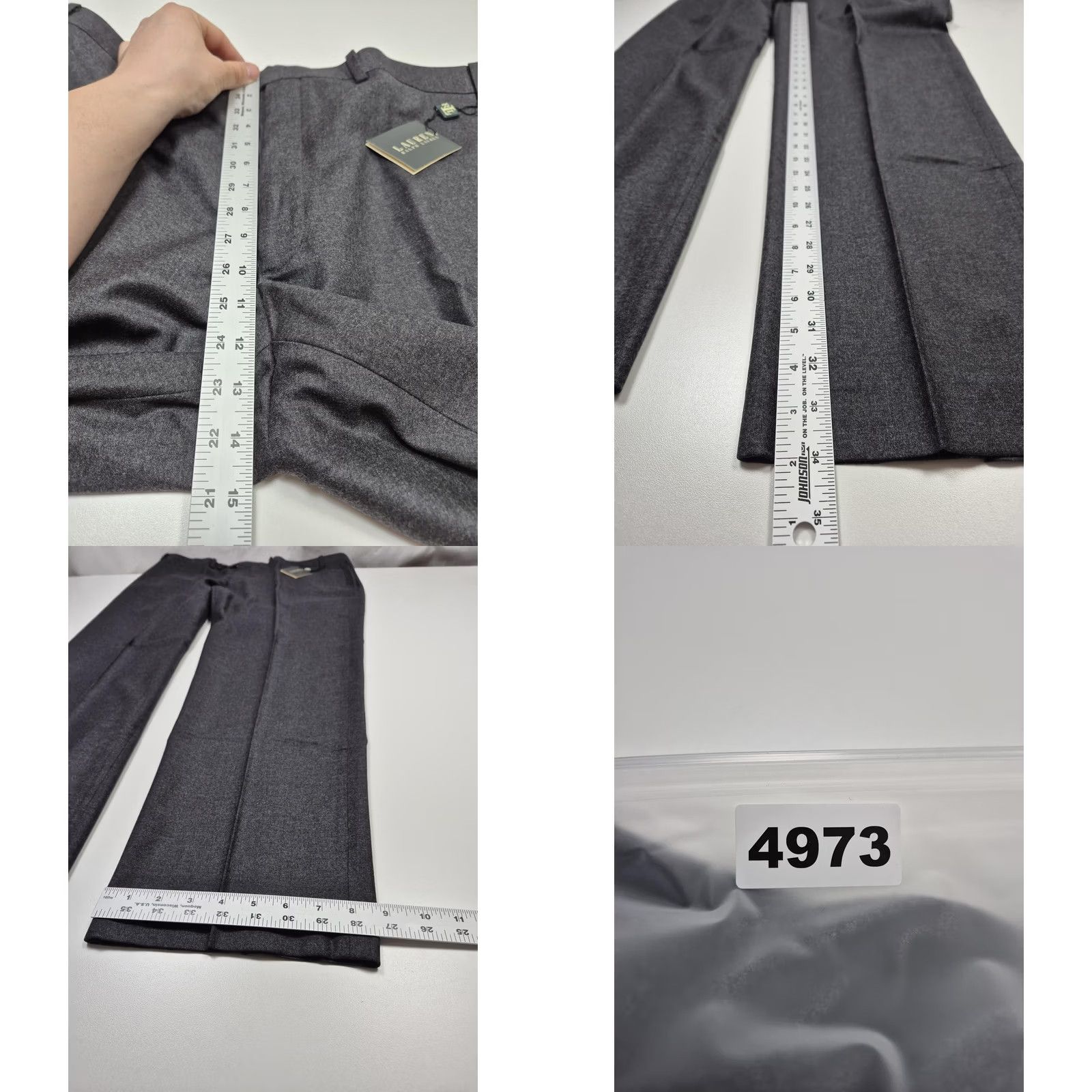 Ralph Lauren VTG Lauren Ralph Lauren Dress Pants Mens 42x34 Gray Wool Silk Flat Front NWT Size US 42 / EU 58 - 8 Thumbnail