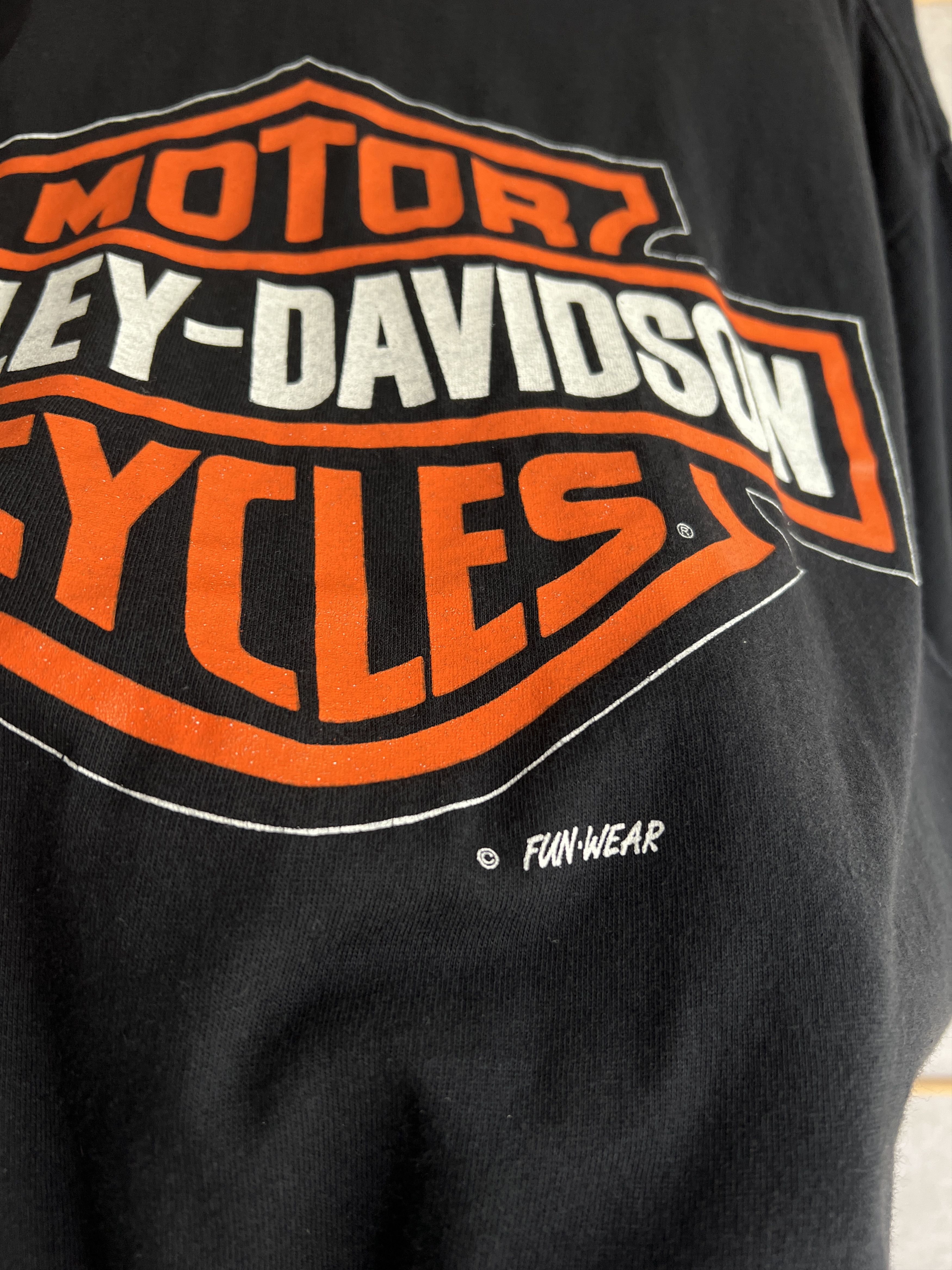 Harley Davidson Rare! HD 1990s USA Fun wear eagle t shirt single stitch tee Size US XL / EU 56 / 4 - 12 Thumbnail