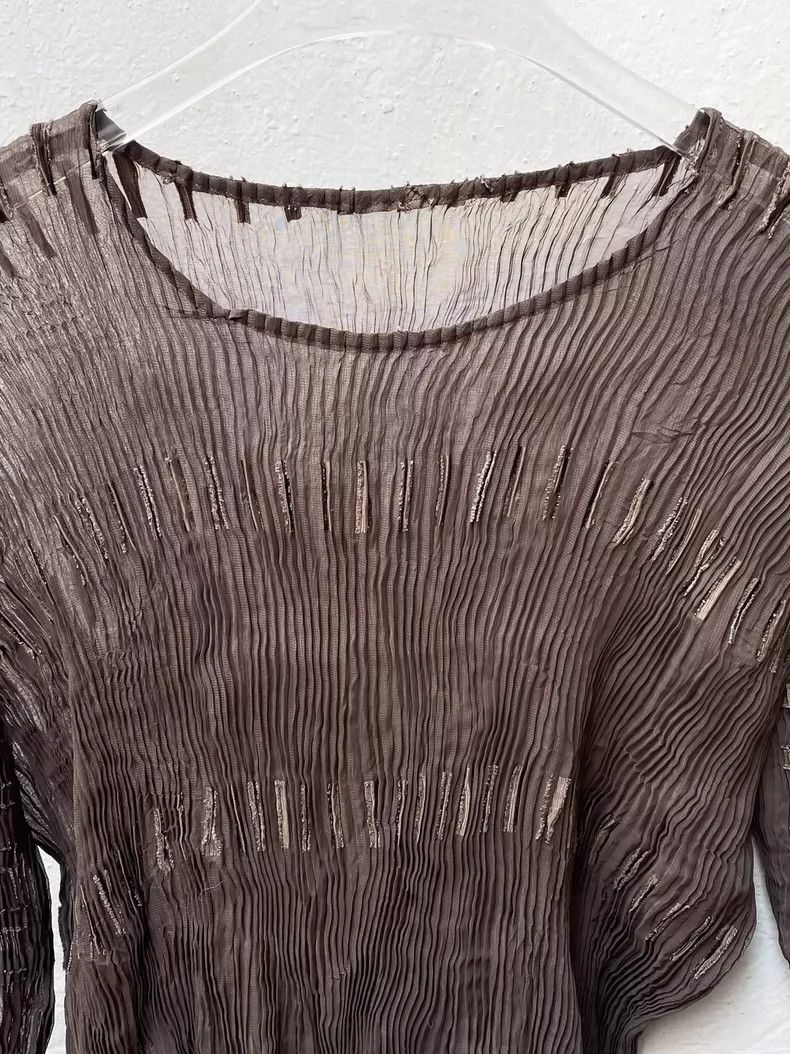 Issey Miyake Issey Miyake Mainline wicker pleated long sleeve 2504-Nexta Size US L / EU 52-54 / 3 - 3 Thumbnail