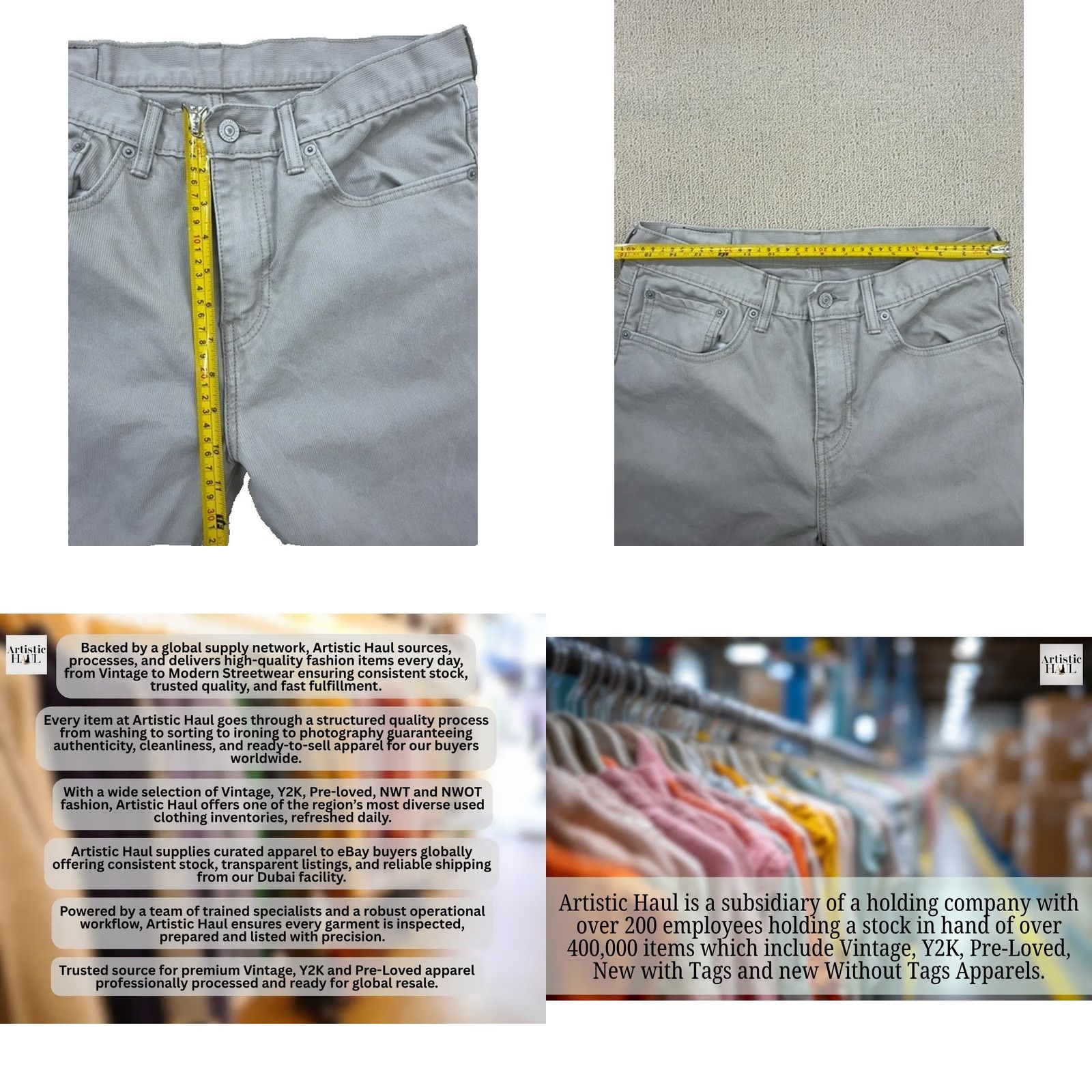 Levi's Levi's Men Slim 513 Jeans Grey 32x34 100% Cotton Denim Jeans Men Size US 32 / EU 48 - 8 Thumbnail