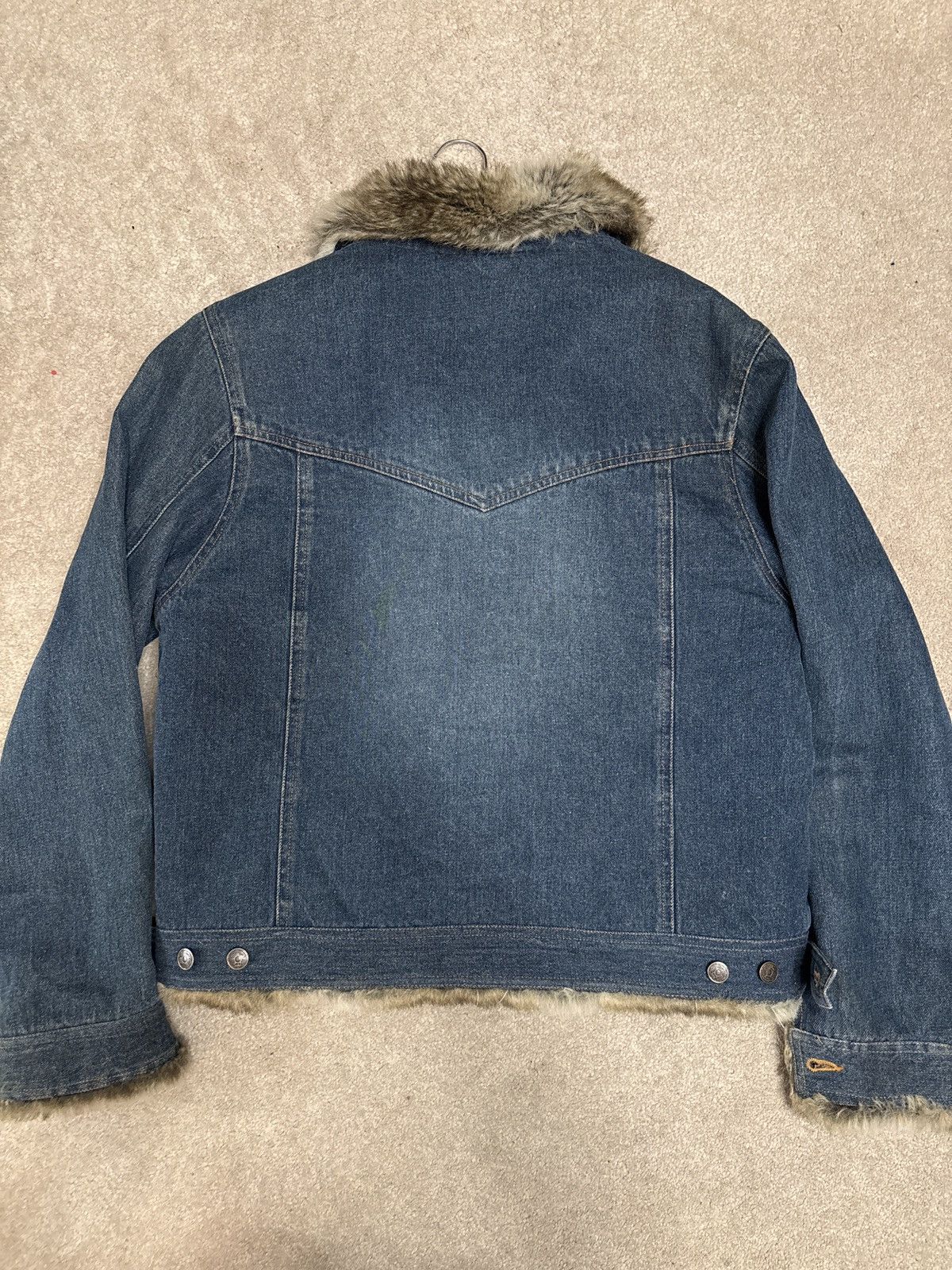 Other Fabio Denim Trucker Faux Fur Jacket Size US M / EU 48-50 / 2 - 4 Thumbnail