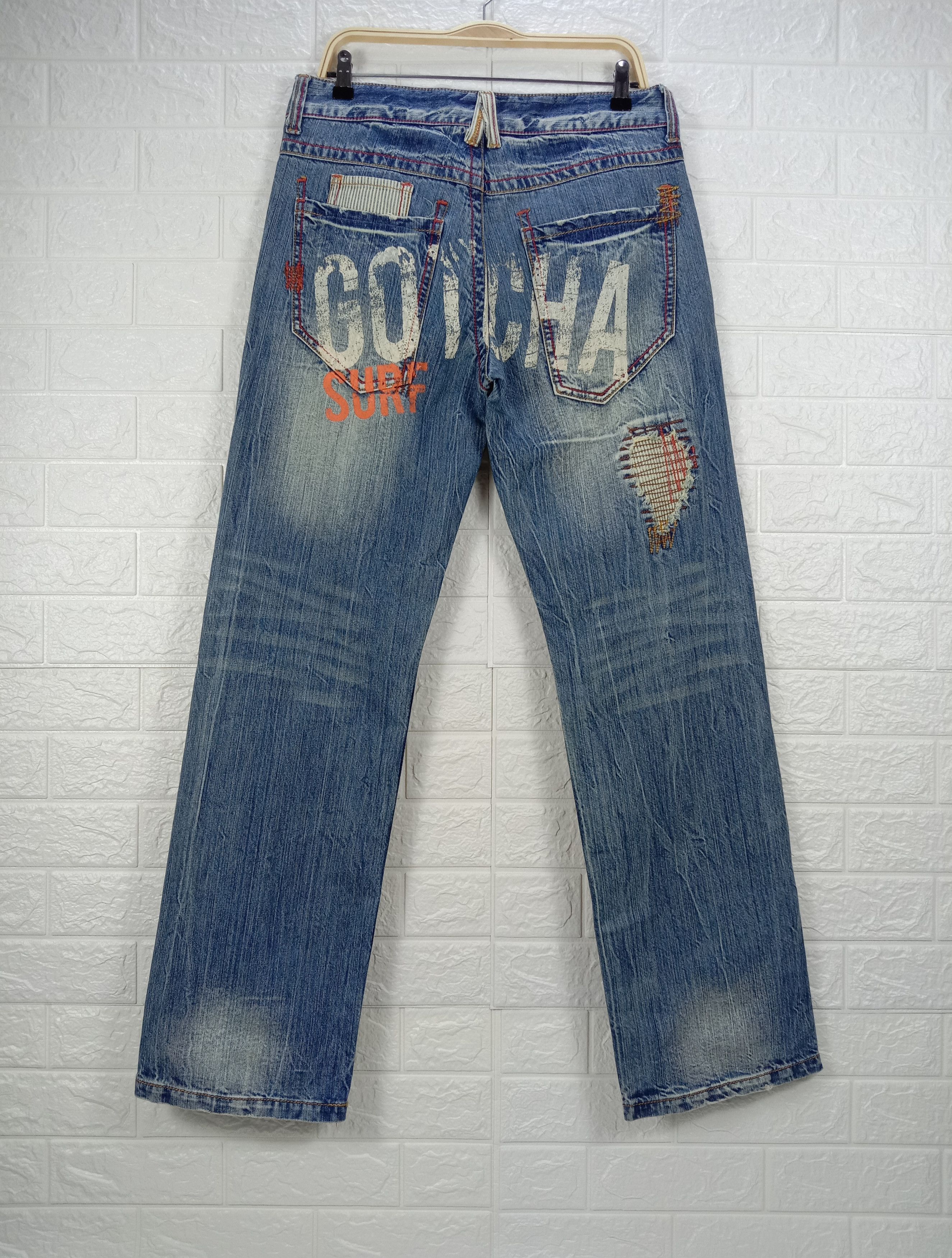 Gotcha Vintage Gotcha Patchwork Distressed Design Jeans Size US 33 - 1 Thumbnail