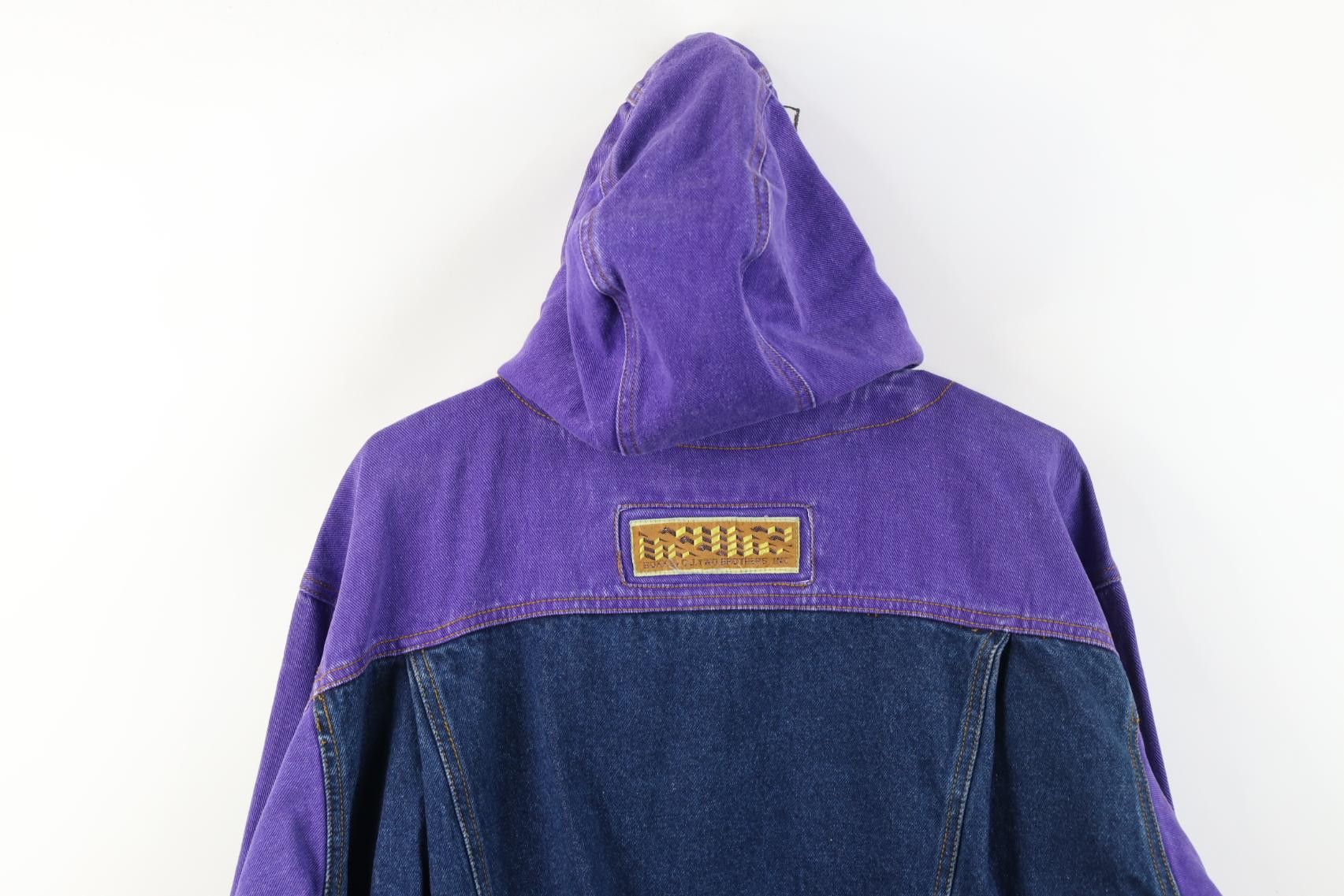 Vintage Deadstock Vintage 90s Streetwear Hooded Denim Trucker Jacket Size US L / EU 52-54 / 3 - 16 Thumbnail