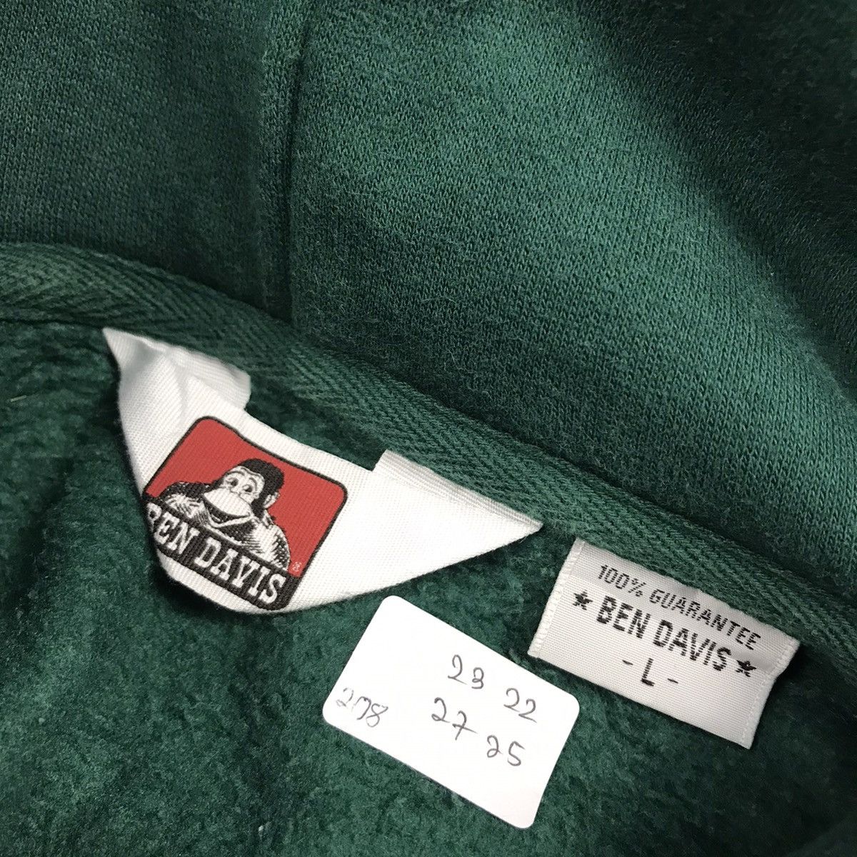 Ben Davis × Japanese Brand BEN DEVIS GREEN HOODIES JACKET SMALL LOGO Size US L / EU 52-54 / 3 - 9 Thumbnail