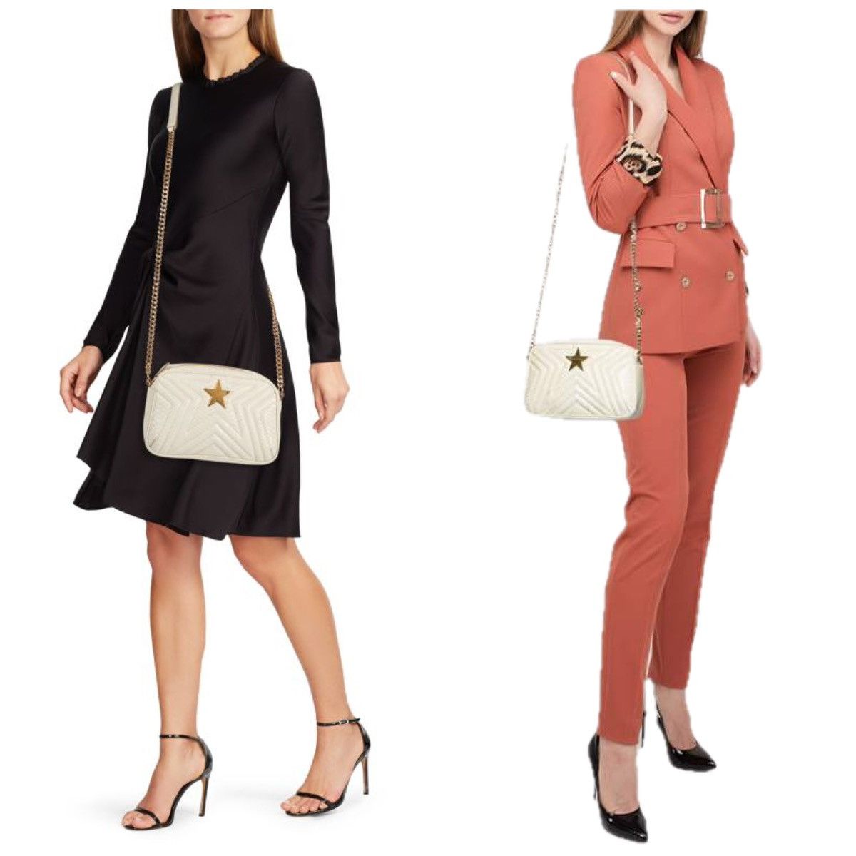Stella McCartney Stella McCartney White Python Embossed Star Crossbody Bag Size ONE SIZE - 18 Thumbnail