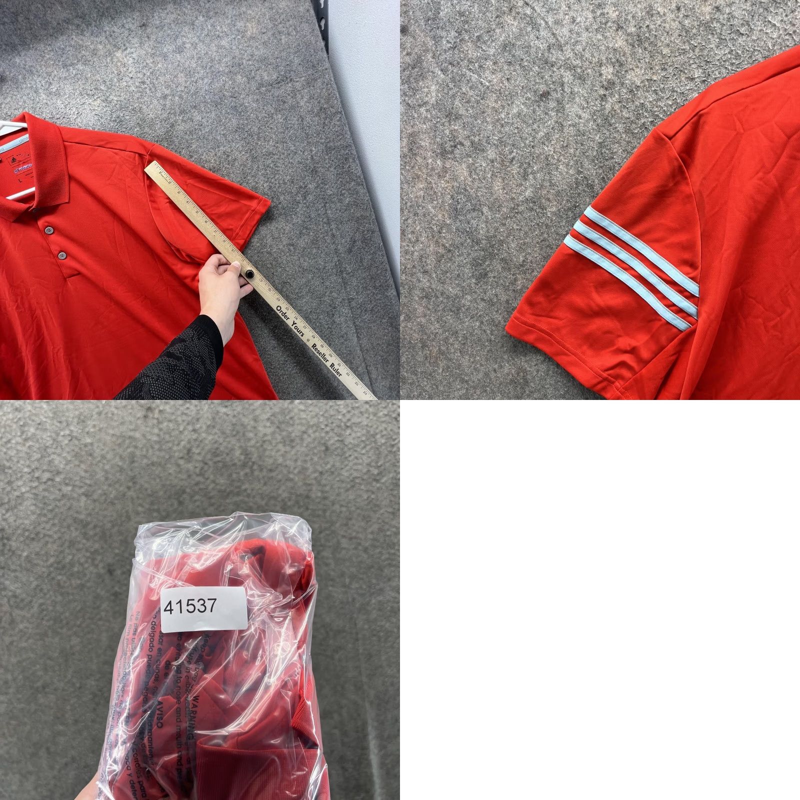 Adidas Adidas Golf Polo Shirt Mens Large Red Climacool 3 Stripe Short Sleeve Polo Shirt Mens L Red Climacool Size US L / EU 52-54 / 3 - 8 Thumbnail