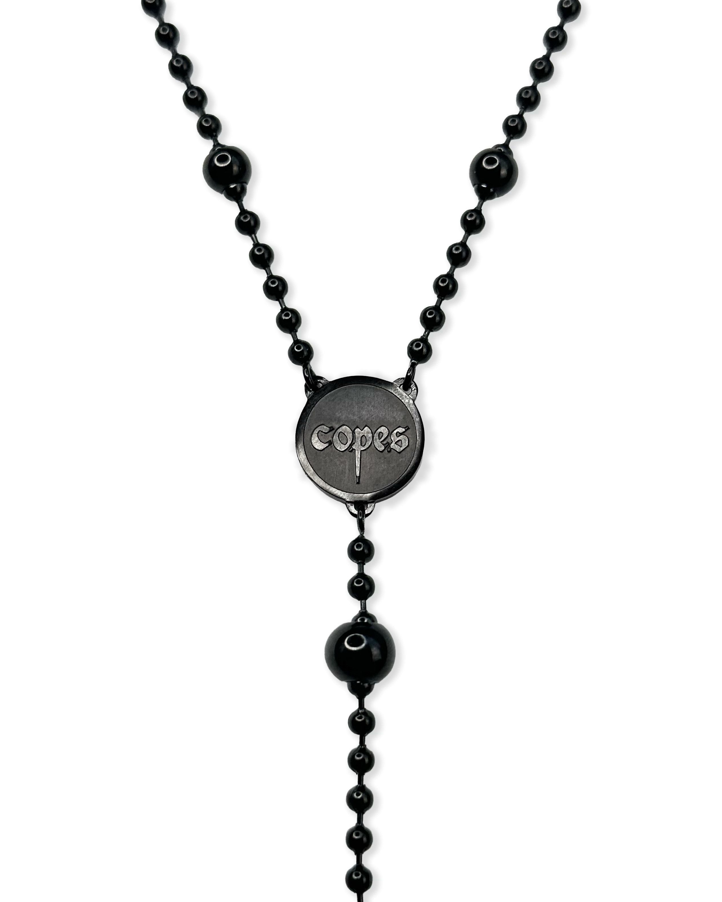 Copes Wicca Phase Fallen Angel Rosary - Black Gunmetal Size ONE SIZE - 2 Thumbnail