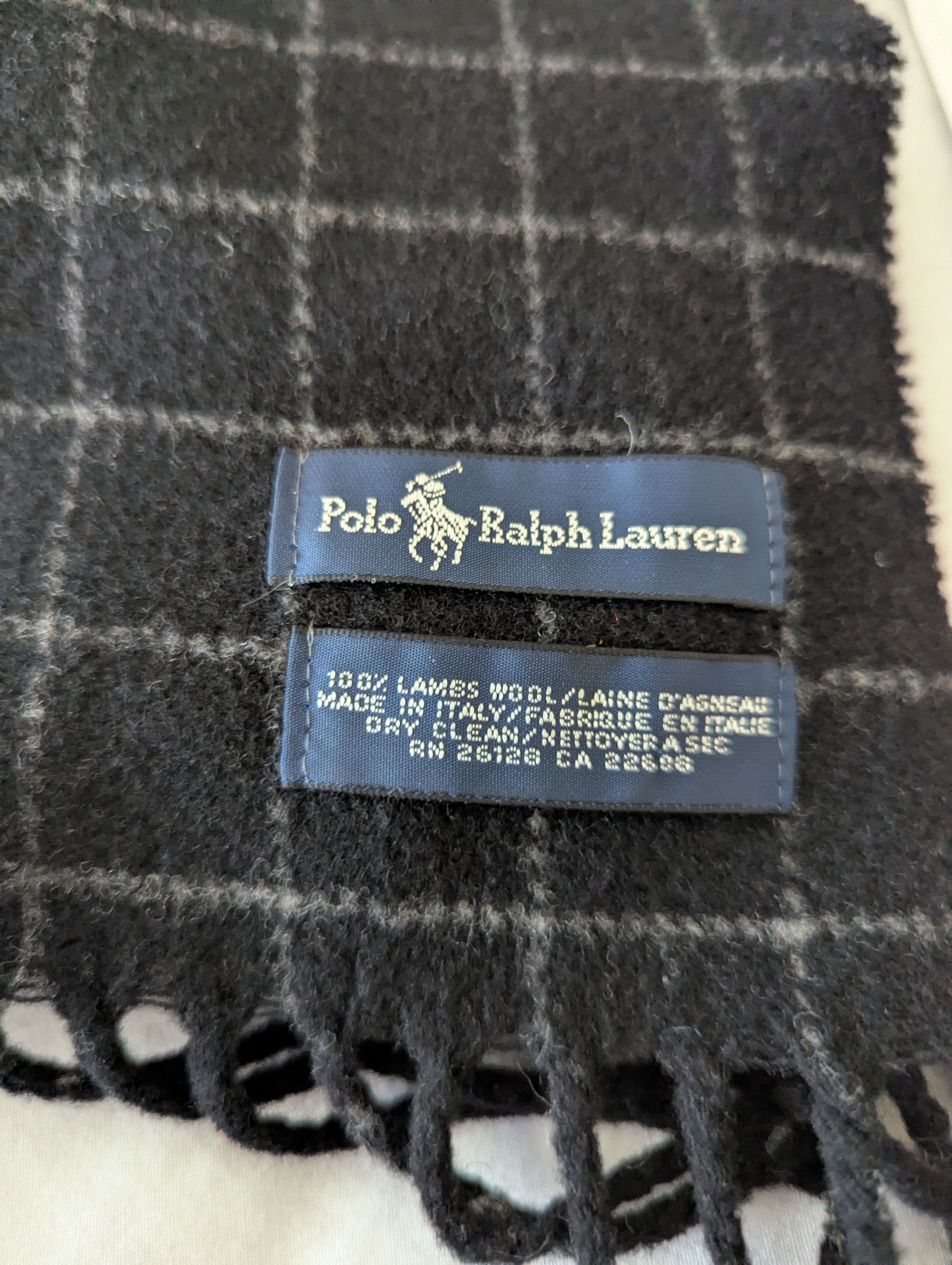 Polo Ralph Lauren Black wool Scarves Size ONE SIZE - 3 Thumbnail