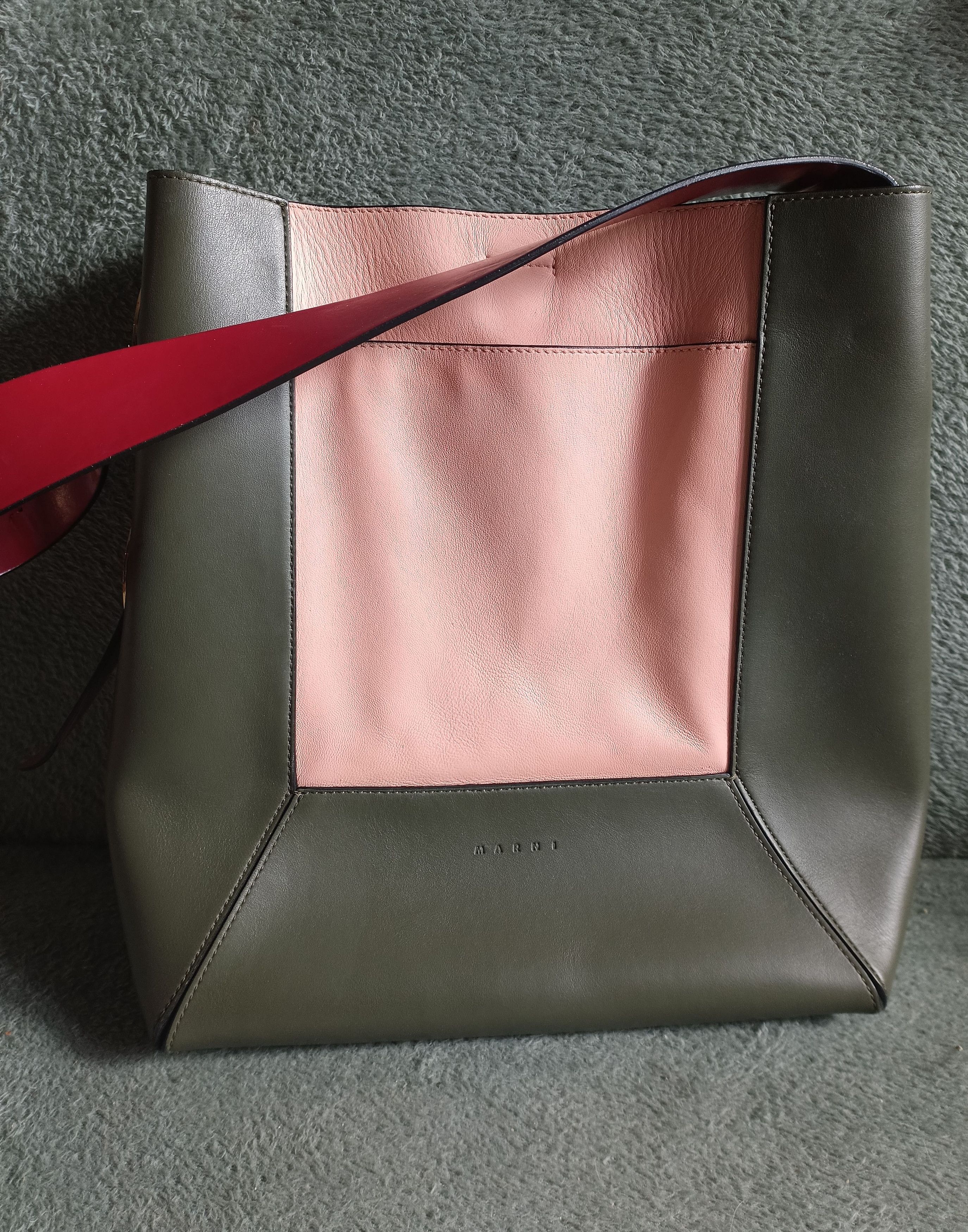 Marni MARNI Nemo Leather Color-block Tote Shoulder Bag Size ONE SIZE - 2 Thumbnail