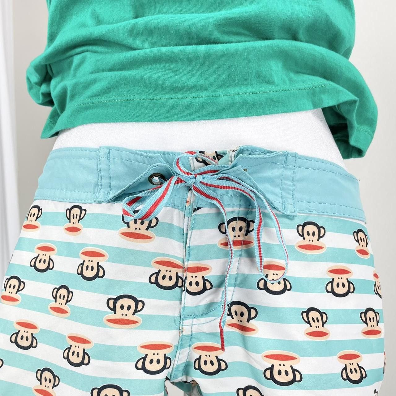 Paul Frank ✩ Paul Frank Turquoise Julius Monogram Swimming Trunks ♡ Size 26" / US 2 / IT 38 - 2 Thumbnail