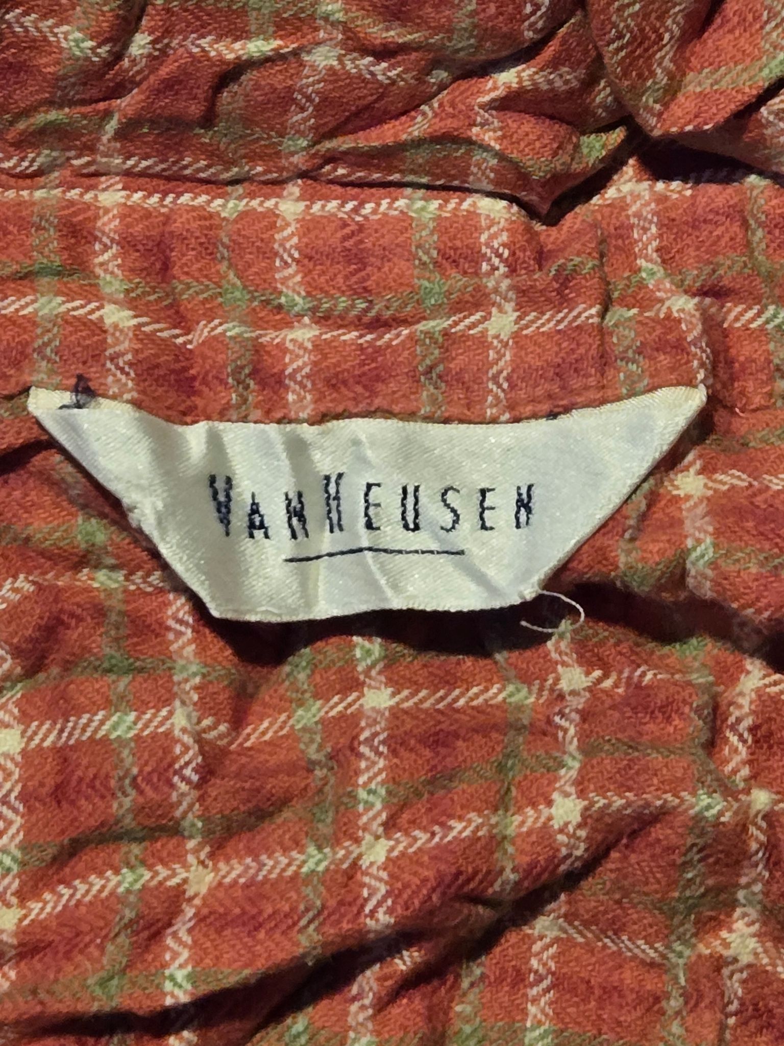 Van Heusen Van Heusen Shirt Mens S-M Long Sleeve Plaid Button Up Red Size US M / EU 48-50 / 2 - 2 Thumbnail