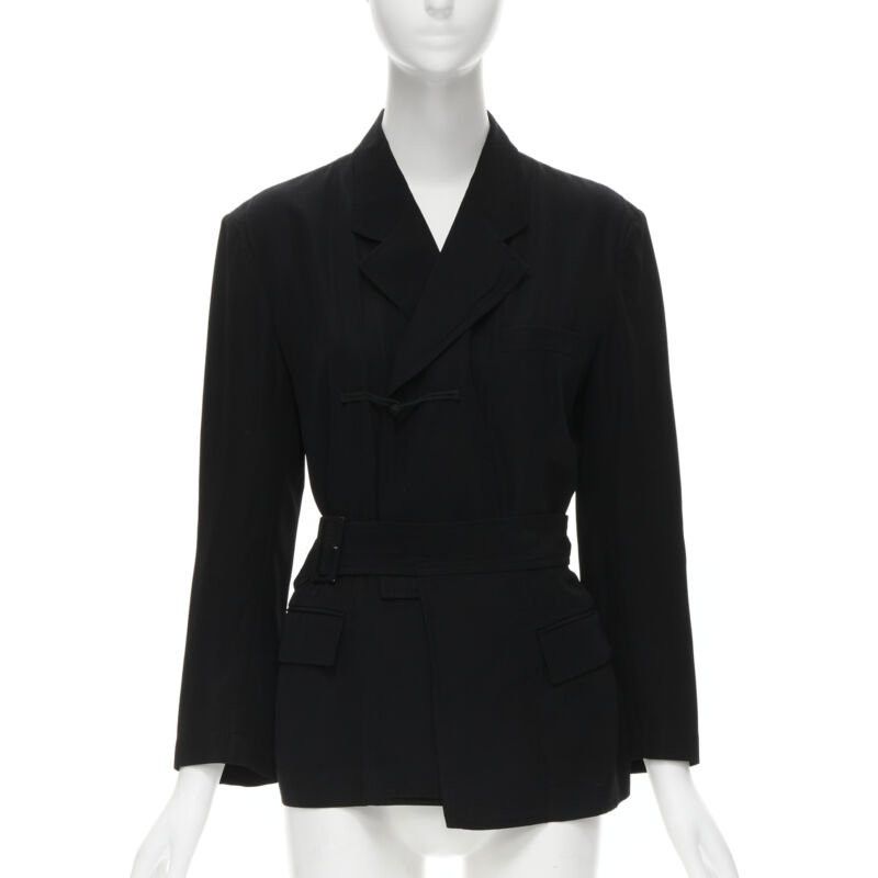 Comme des Garcons vintage COMME DES GARCONS 1988 black chinese knot semi detached hem blazer S Size S / US 4 / IT 40 - 1 Thumbnail