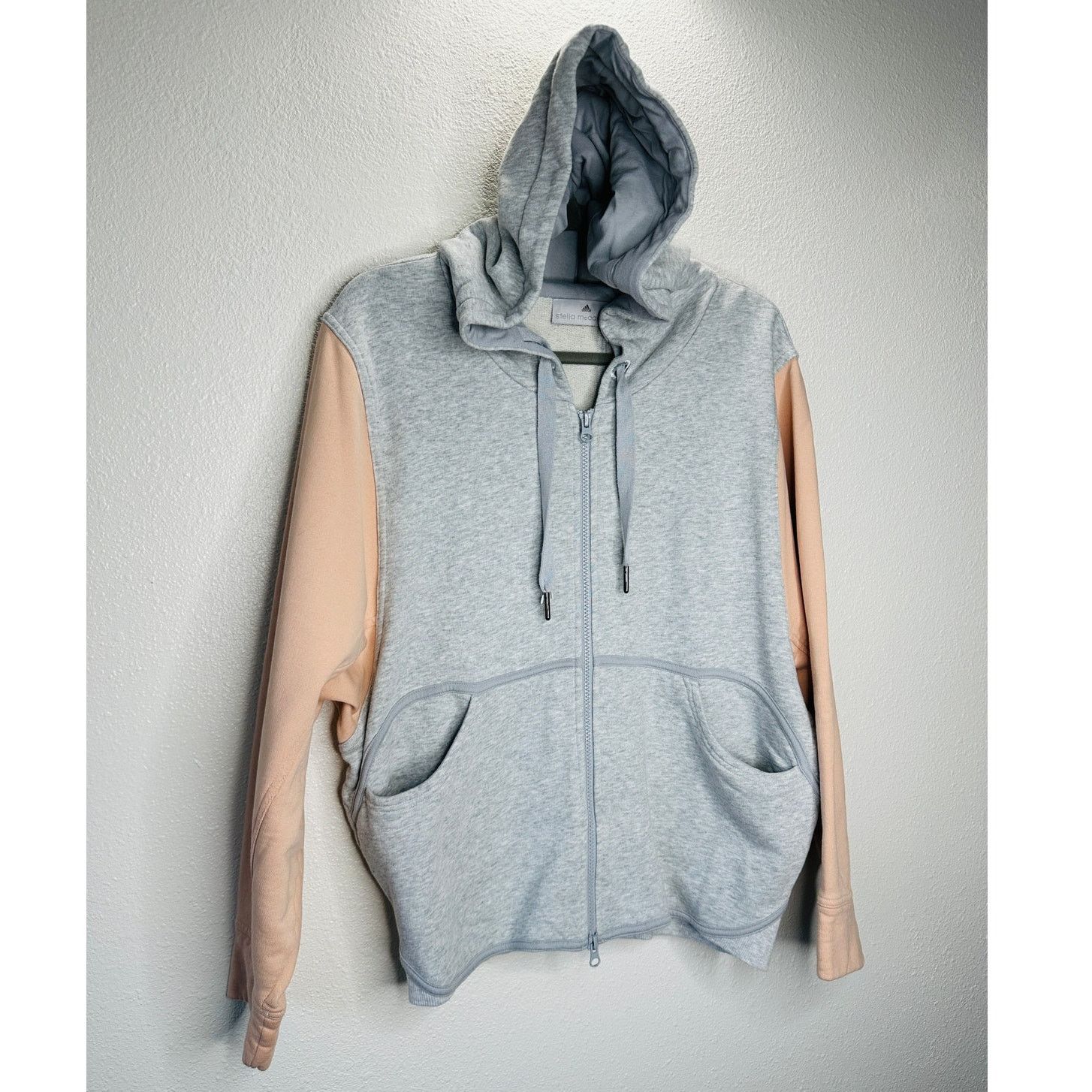 Stella McCartney NWOT Stella McCartney x Adidas Gray Peach Hoodie Sweater L Size L / US 10 / IT 46 - 4 Thumbnail