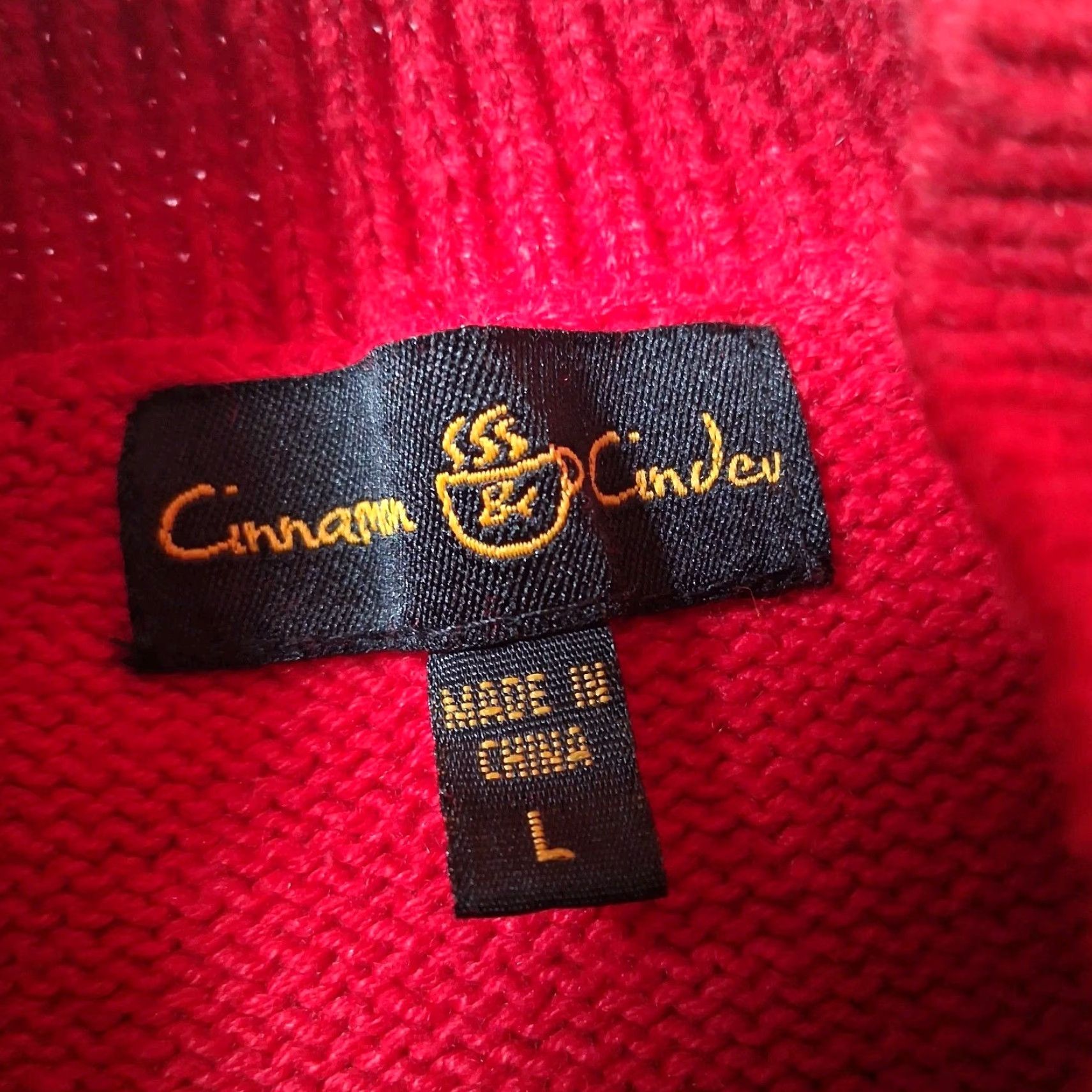 Vintage VINTAGE Cinnamon Cinder Christmas Sweater Shirt Women L Red Polar Bear Ice Skating Snow Mock Neck Long Sleeve Size L / US 10 / IT 46 - 7 Thumbnail
