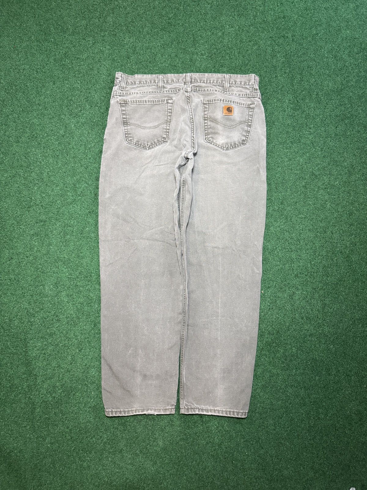 Carhartt Vintage 90s Carhartt Moss Green Faded Grunge Baggy Pants Size US 38 / EU 54 - 1 Thumbnail