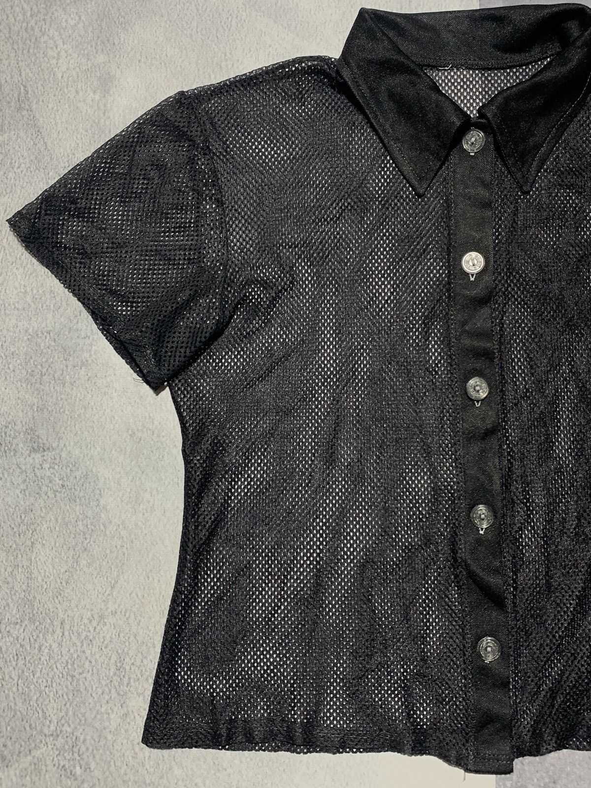 20471120 × Vintage Vintage Y2K Mesh opium button ups tee avantgarde size S Size S / US 4 / IT 40 - 2 Thumbnail