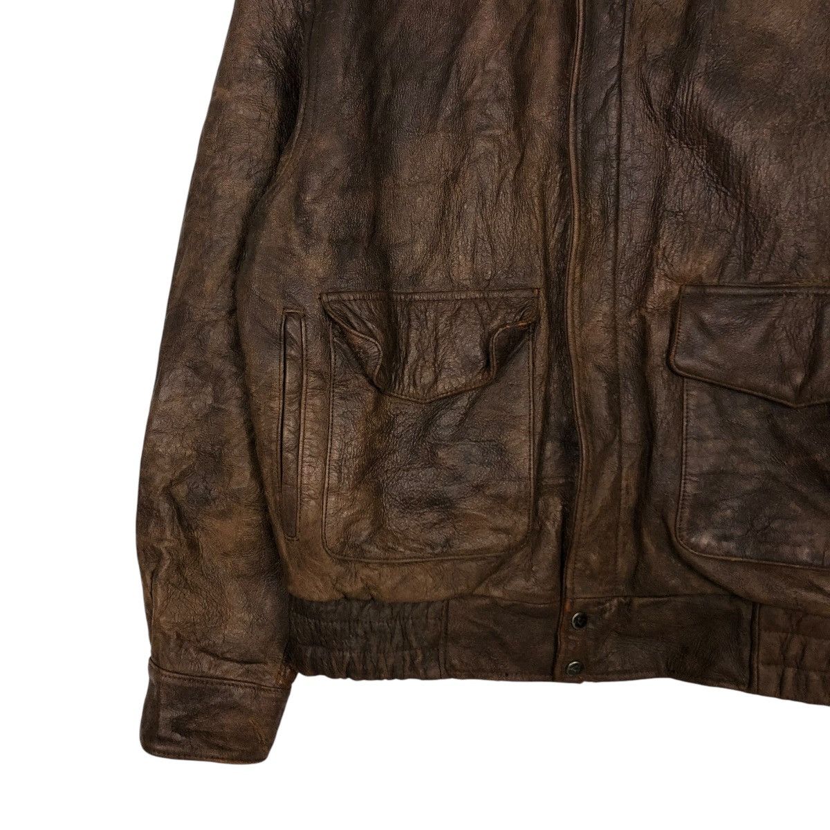 Vintage 🔥VINTAGE AERO LEATHER JACKET A2 FLIGHT JACKET USA MILITARY Size US M / EU 48-50 / 2 - 6 Thumbnail