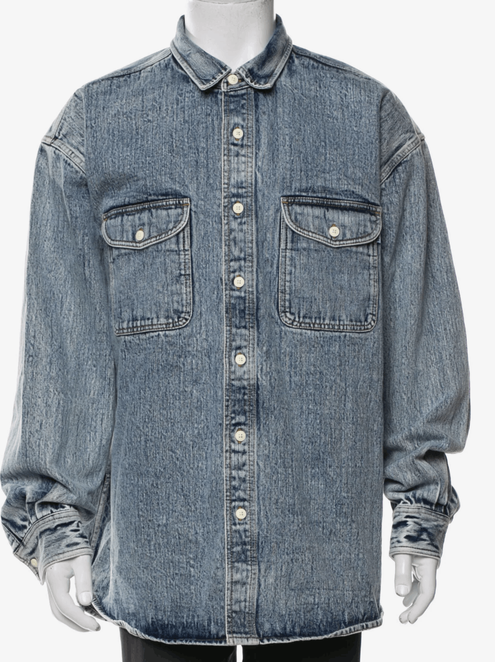 18 East Denim Shirt in Blue, Men's
