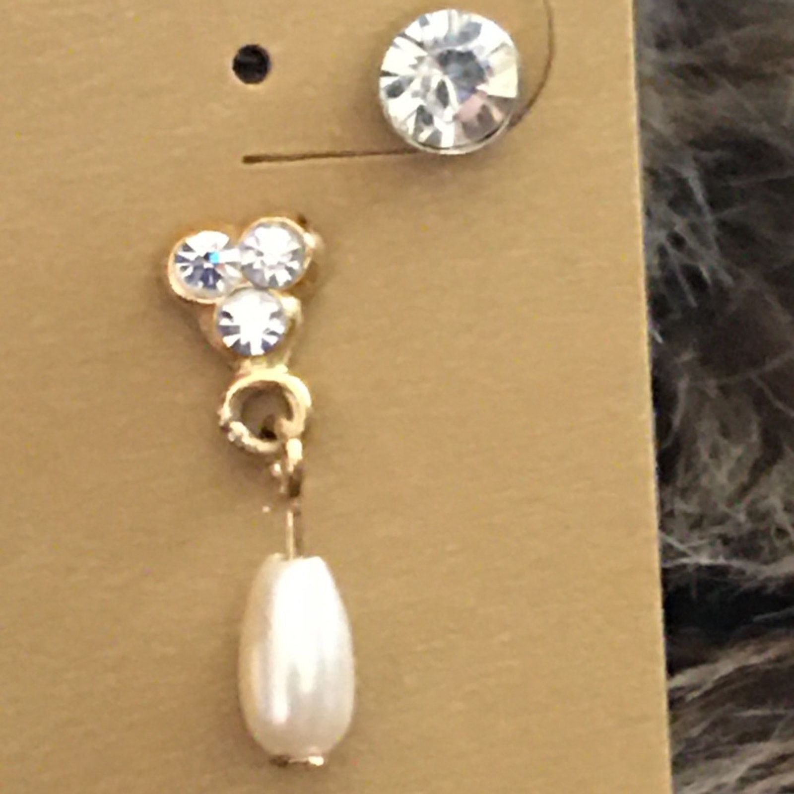 Vintage Vintage set of two pairs elegant style earrings Size ONE SIZE - 3 Thumbnail