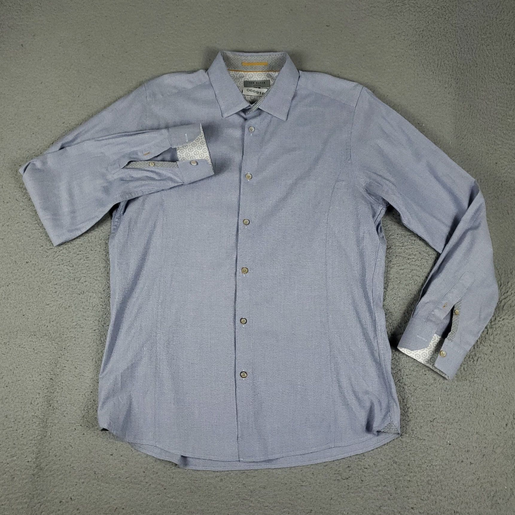 Ted Baker Ted Baker London Shirt Mens Size 4 Blue Button-Up Long Sleeve Casual Formal Size US S / EU 44-46 / 1 - 2 Thumbnail