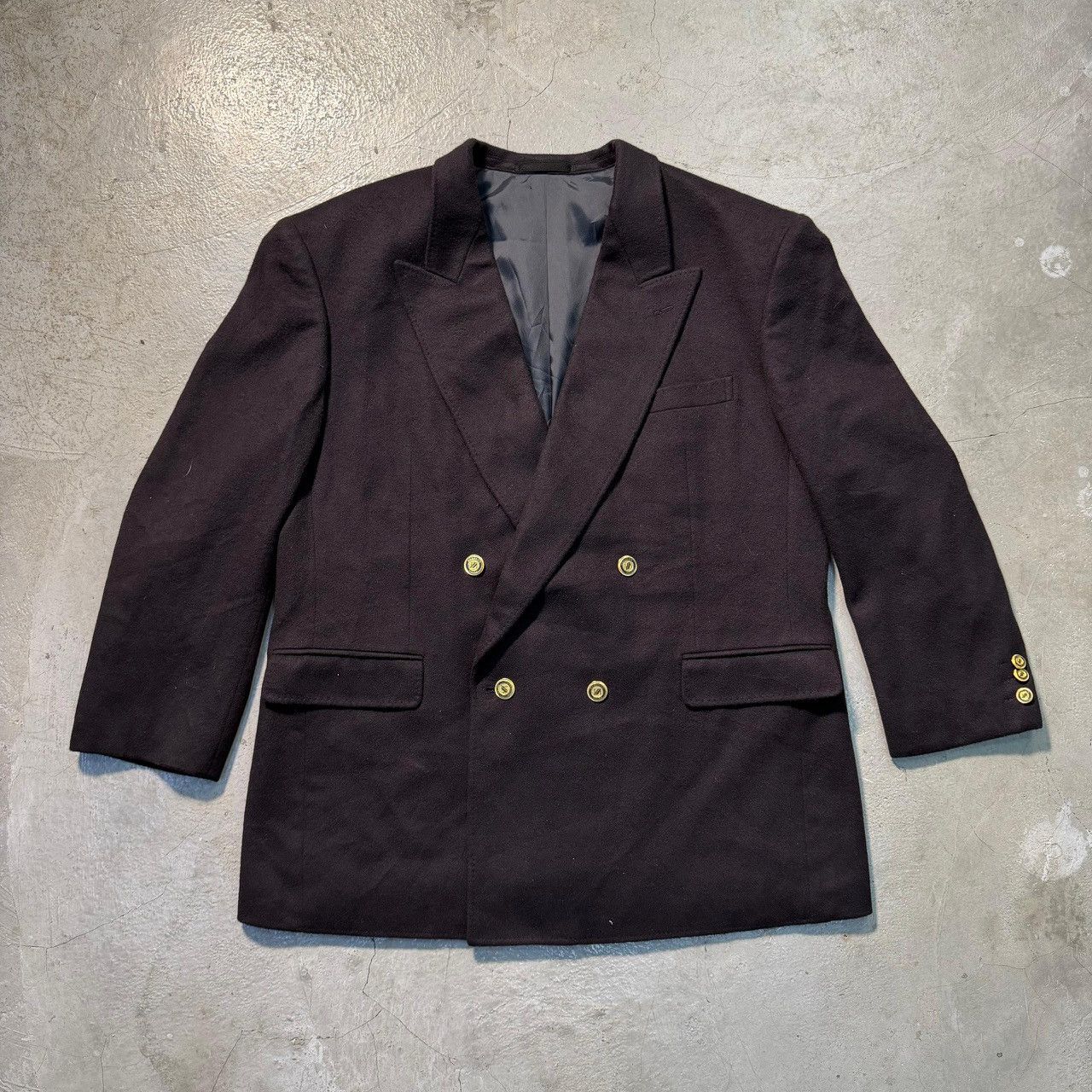 Crombie Vintage CROMBIE CASHMERE Double Breasted Blazer Size US L / EU 52-54 / 3 - 1 Thumbnail