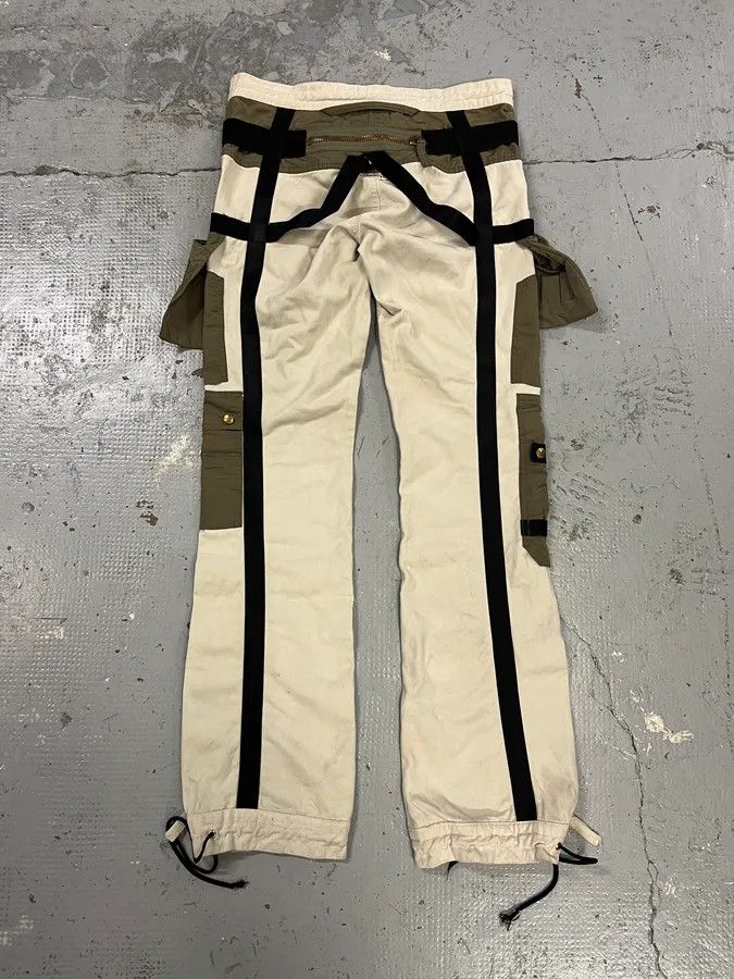 Jean Paul Gaultier AW2003 Jean Paul Gaultier Bondage Beige Cargo Parachute Pants Size US 39 - 10 Thumbnail