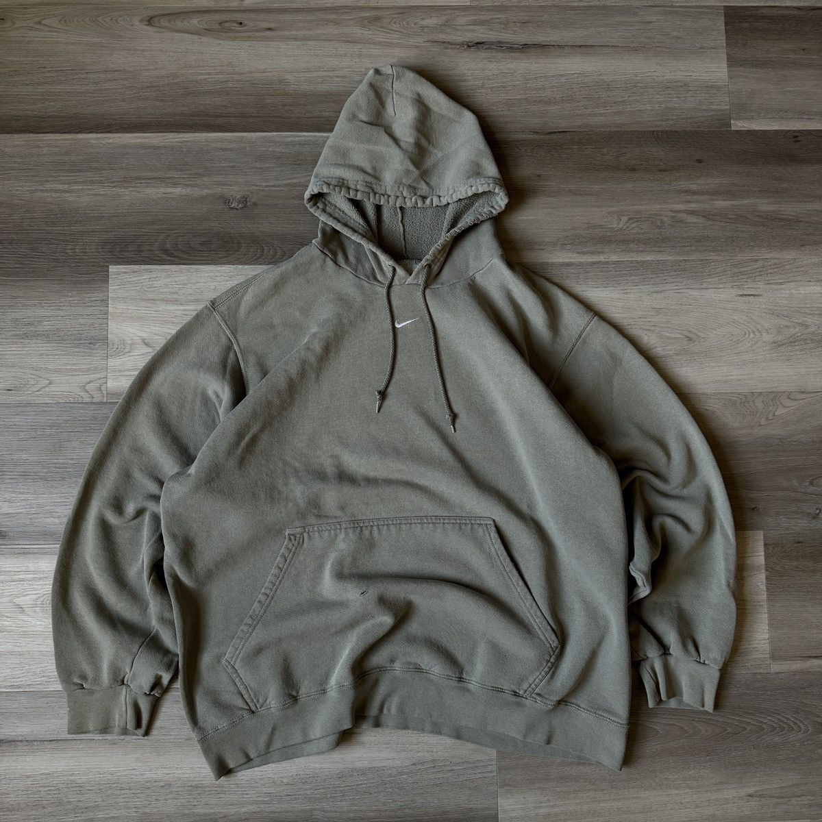 Nike Vintage Vintage Nike Centerswoosh Travis Scott Olive Hoodie Grailed