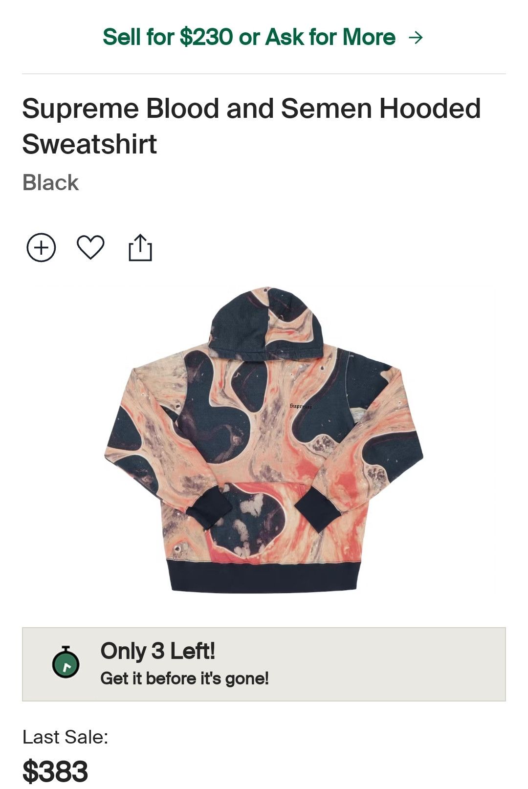 Supreme Blood And Semen Hoodie | Grailed