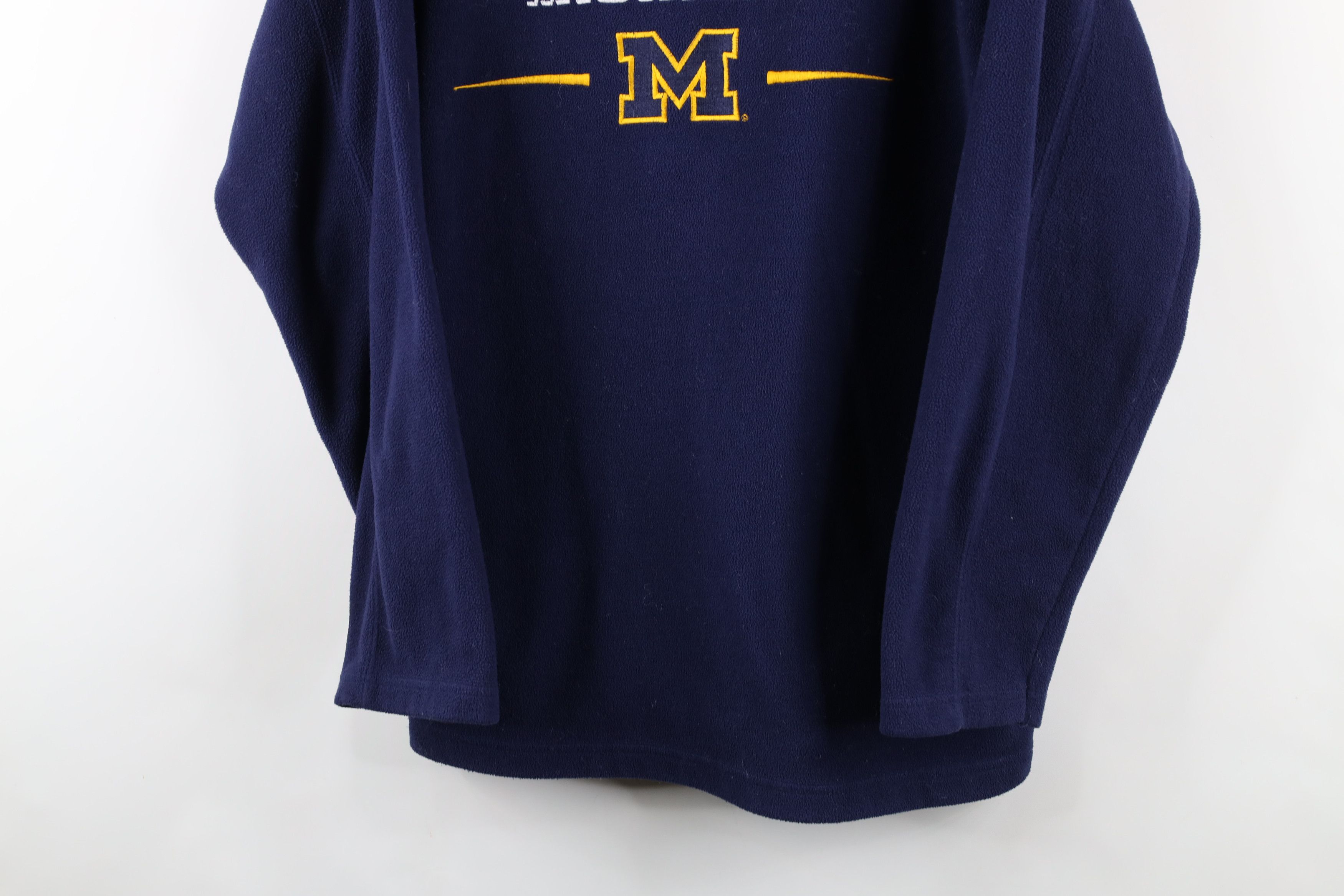 Vintage Vintage 90s Shadow University of Michigan Fleece Sweatshirt Size US L / EU 52-54 / 3 - 3 Thumbnail