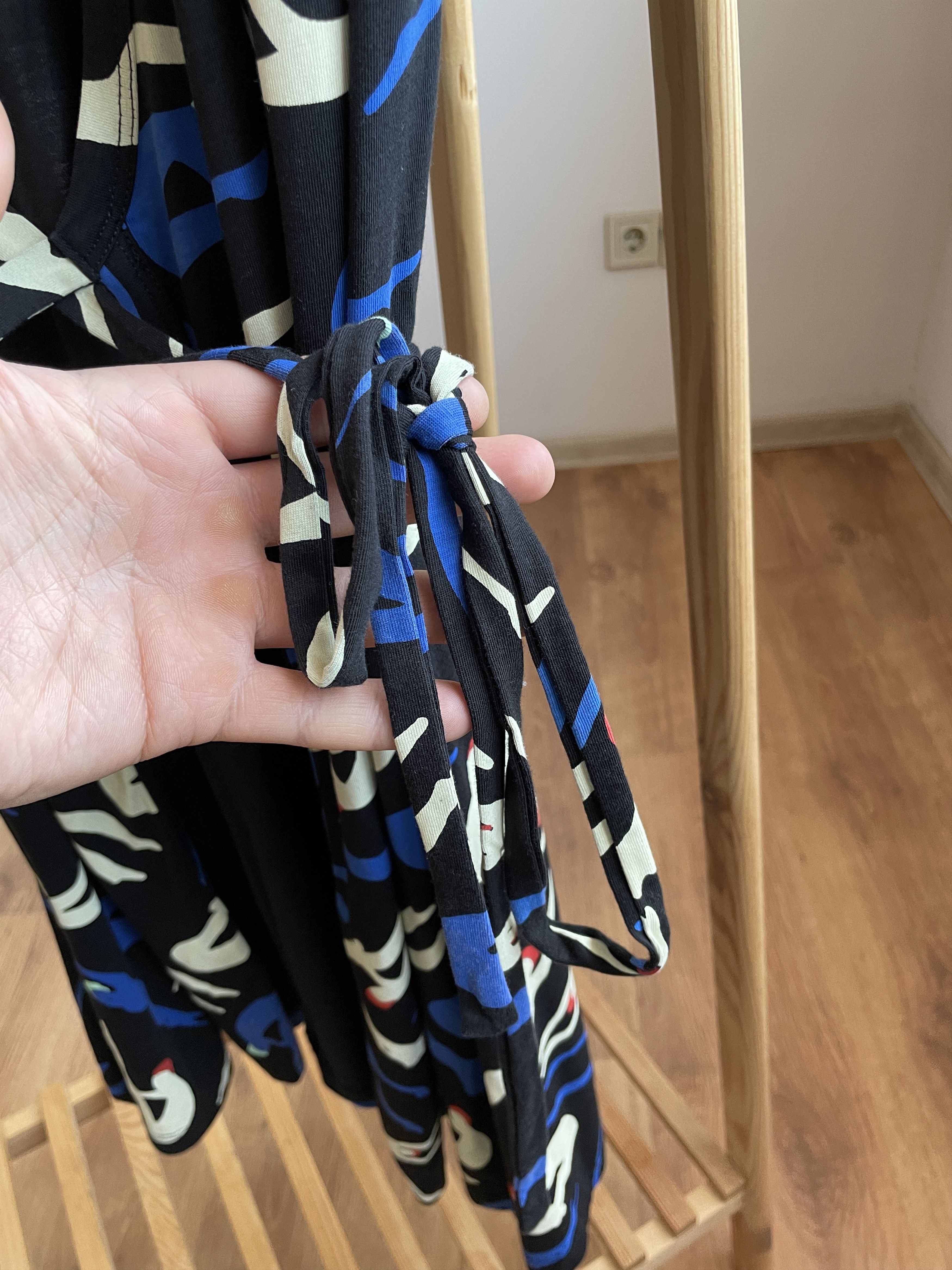 Diane von Furstenberg Cotton Short Sleeve Wrap Dress
