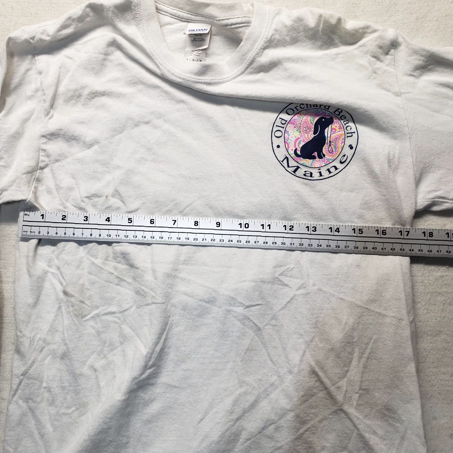 Vintage Sunsations Shirt Women's White T-Shirt - Adult Medium - Maine Travel Elephant Graphic, Tie Dye, Crew Neck, Cotton Blend, Casual Short Sleeve Size M / US 6-8 / IT 42-44 - 5 Thumbnail