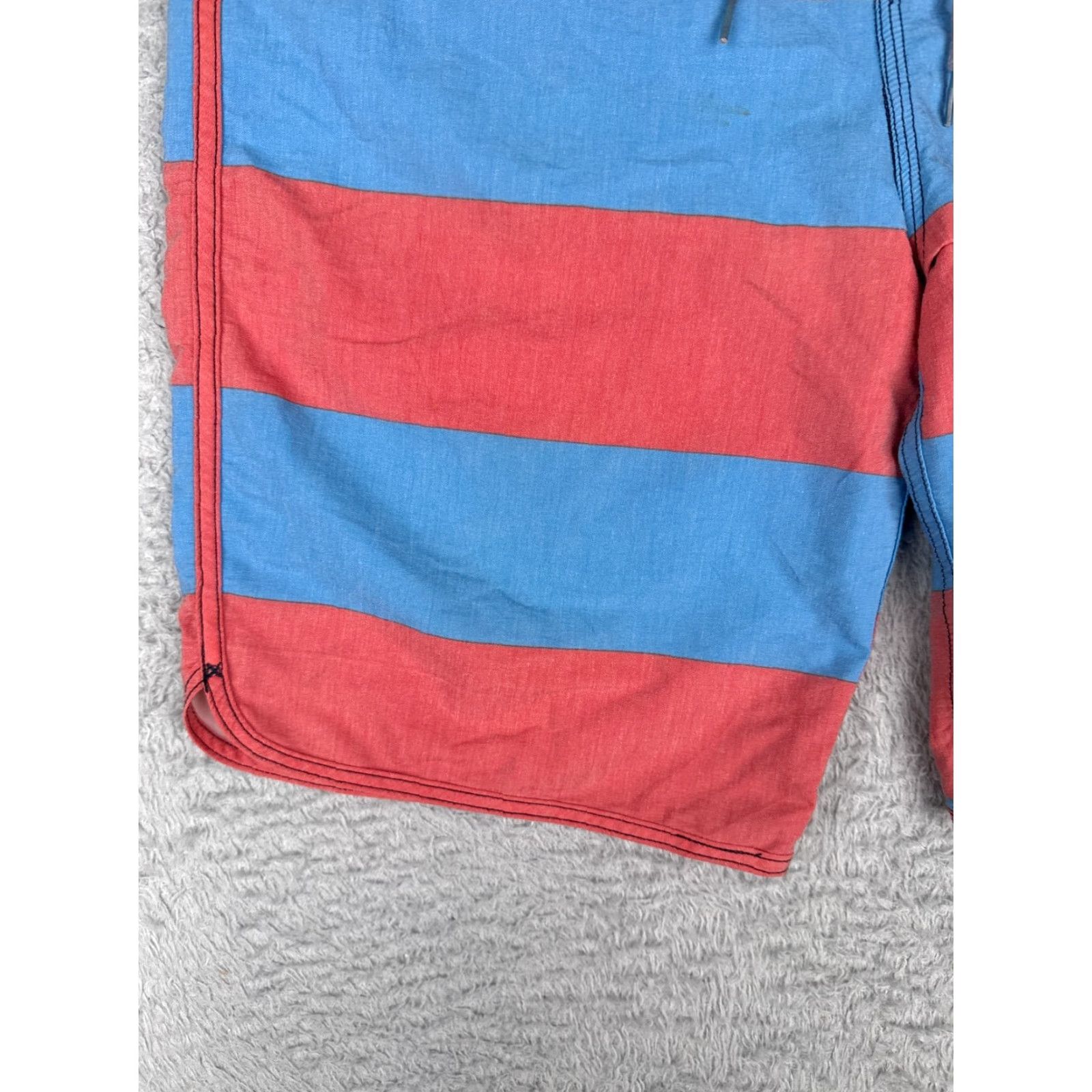 Quiksilver Quiksilver Board Shorts Men’s 36 Blue Red Stripe Checkered 35x10 Trunks Swim Trunks Beach Classic Size US 36 / EU 52 - 3 Thumbnail