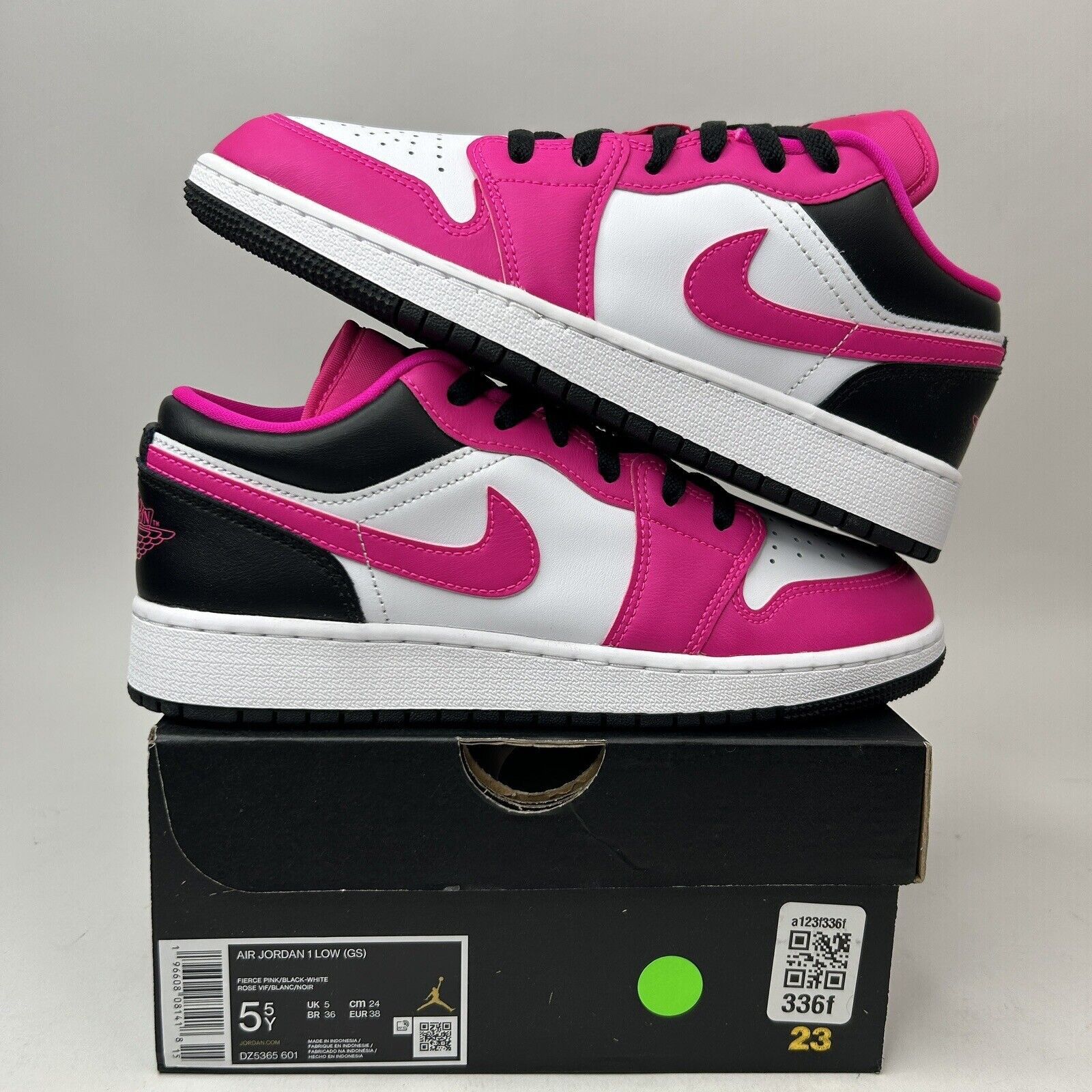 Jordan Brand Nike Air Jordan 1 Low GS “Fierce Pink" 2023 Size US 7 / IT 37 - 1 Thumbnail