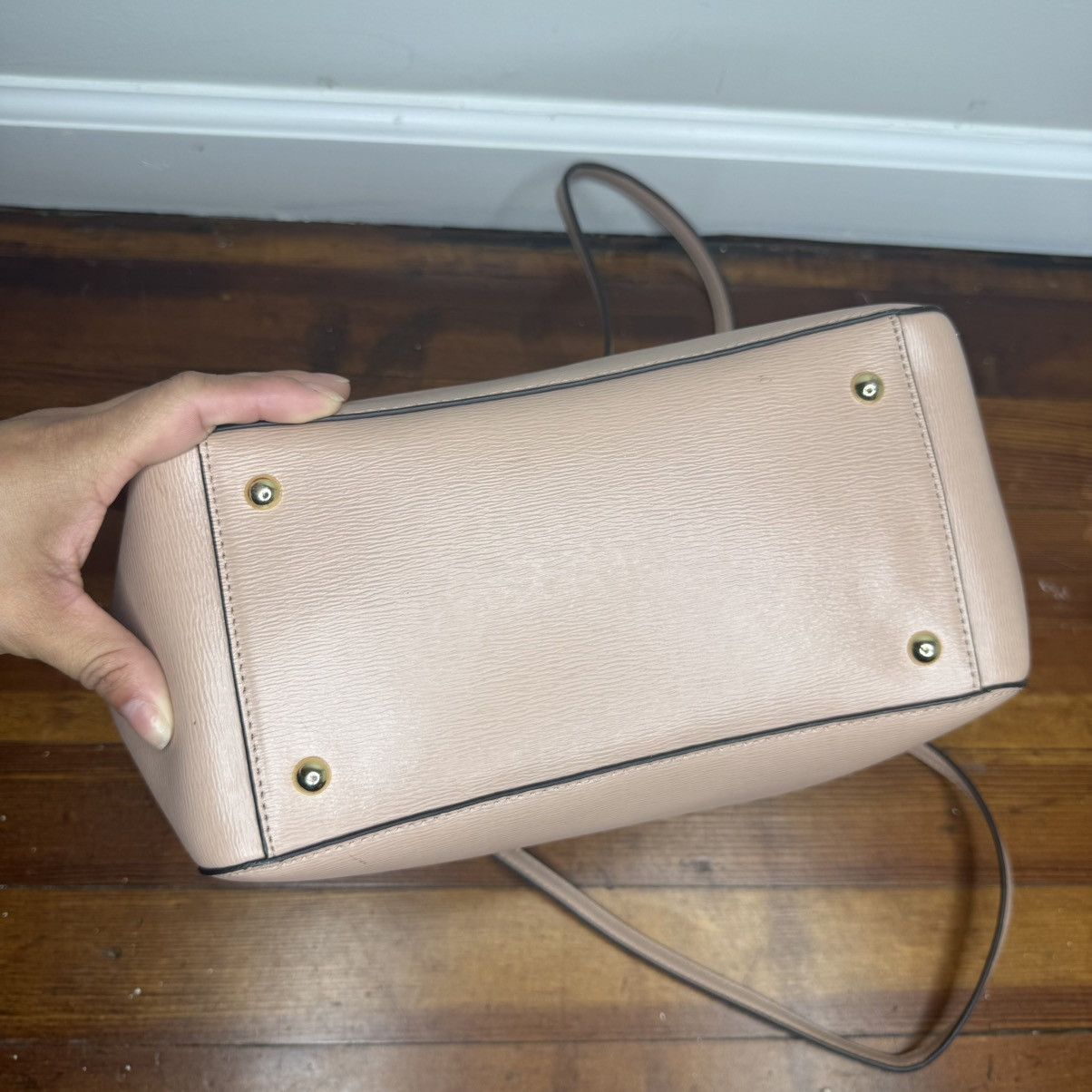 Polo Ralph Lauren Lauren Ralph Lauren Pale Blush Leather Tote with Gold Size ONE SIZE - 6 Thumbnail