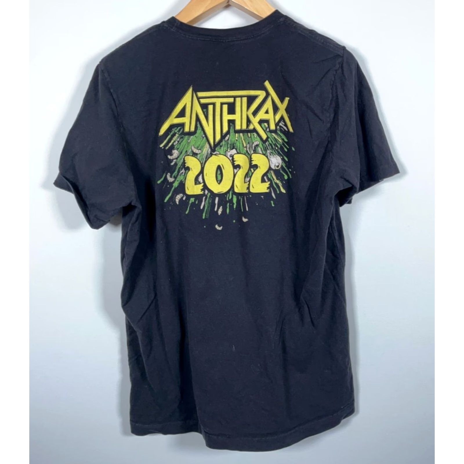 Tultex Anthrax 2022 Tour T-Shirt Women's 2XL Black Double Sided Print Tultex Shirt Size XXL / US 16-18 / IT 52-54 - 2 Thumbnail